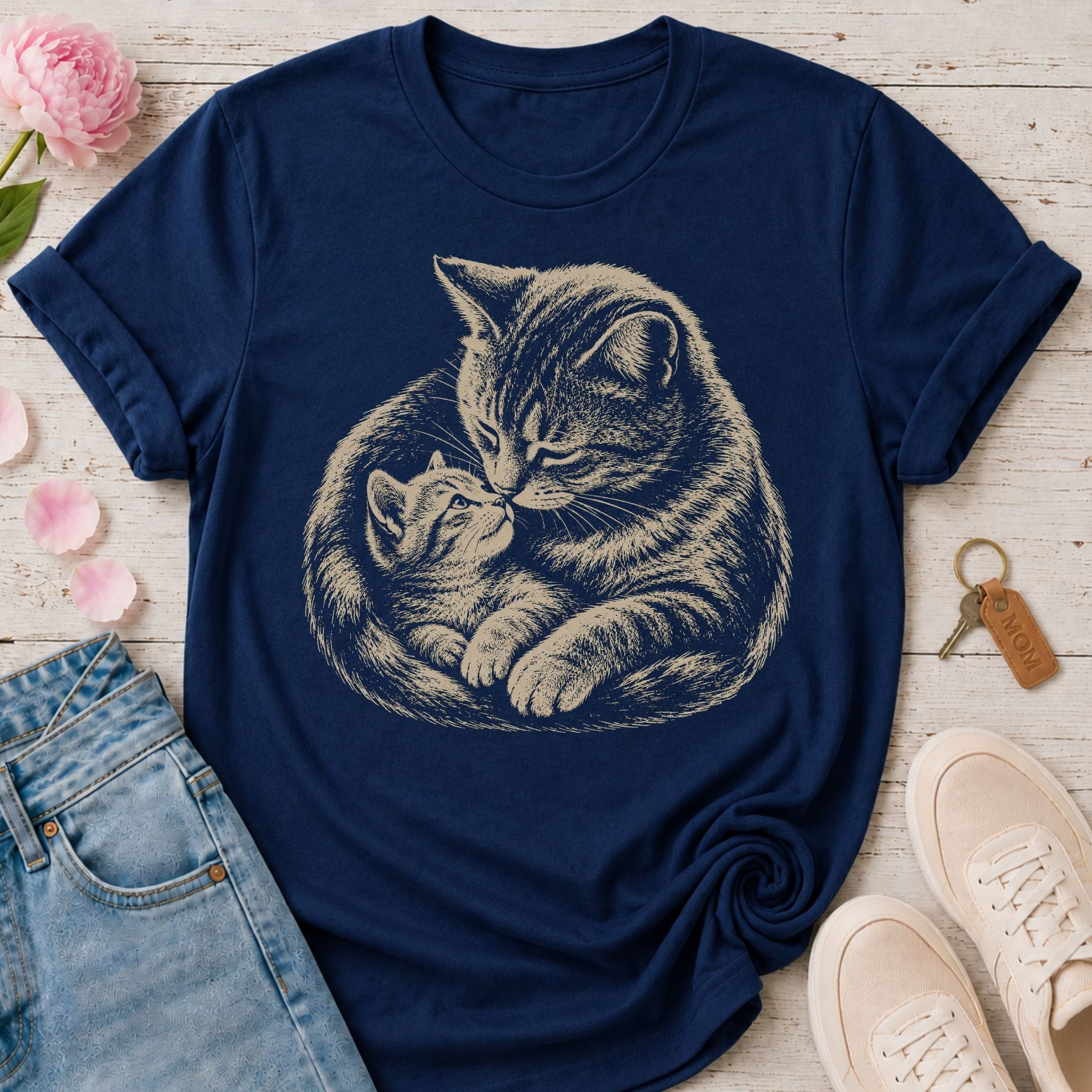 Mama Cat & Her Kitten Tee