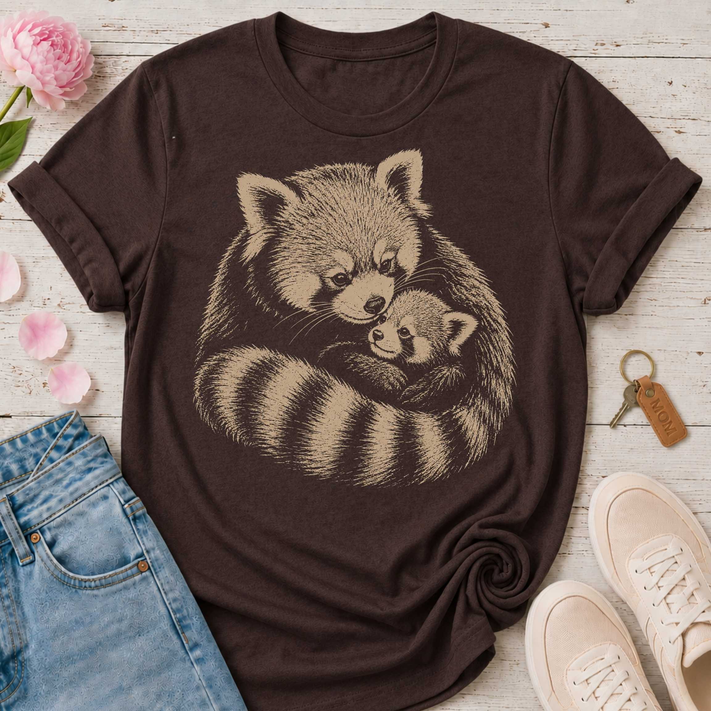Mama Red Panda & Her Cub Tee