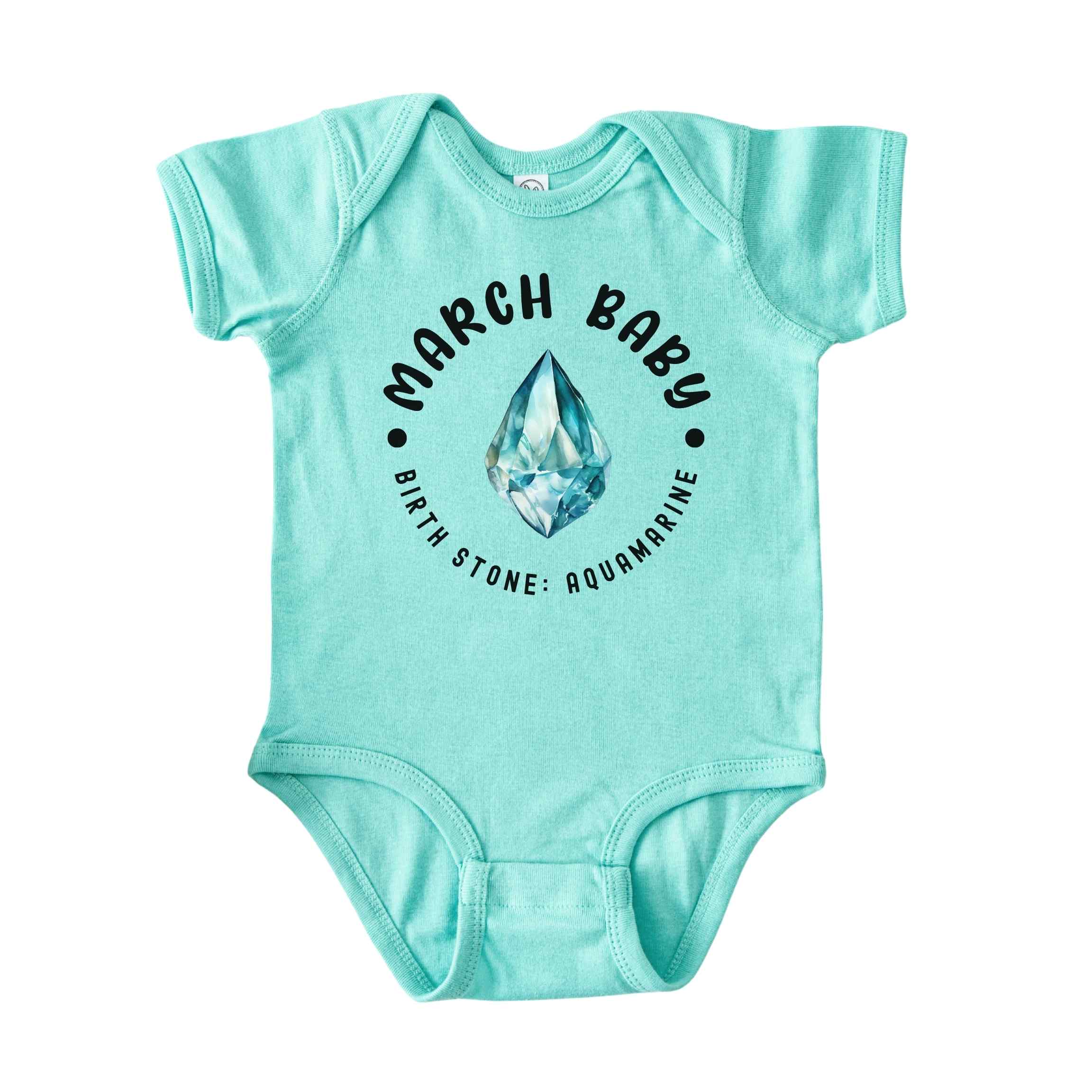March Baby Birth Stone Bodysuit