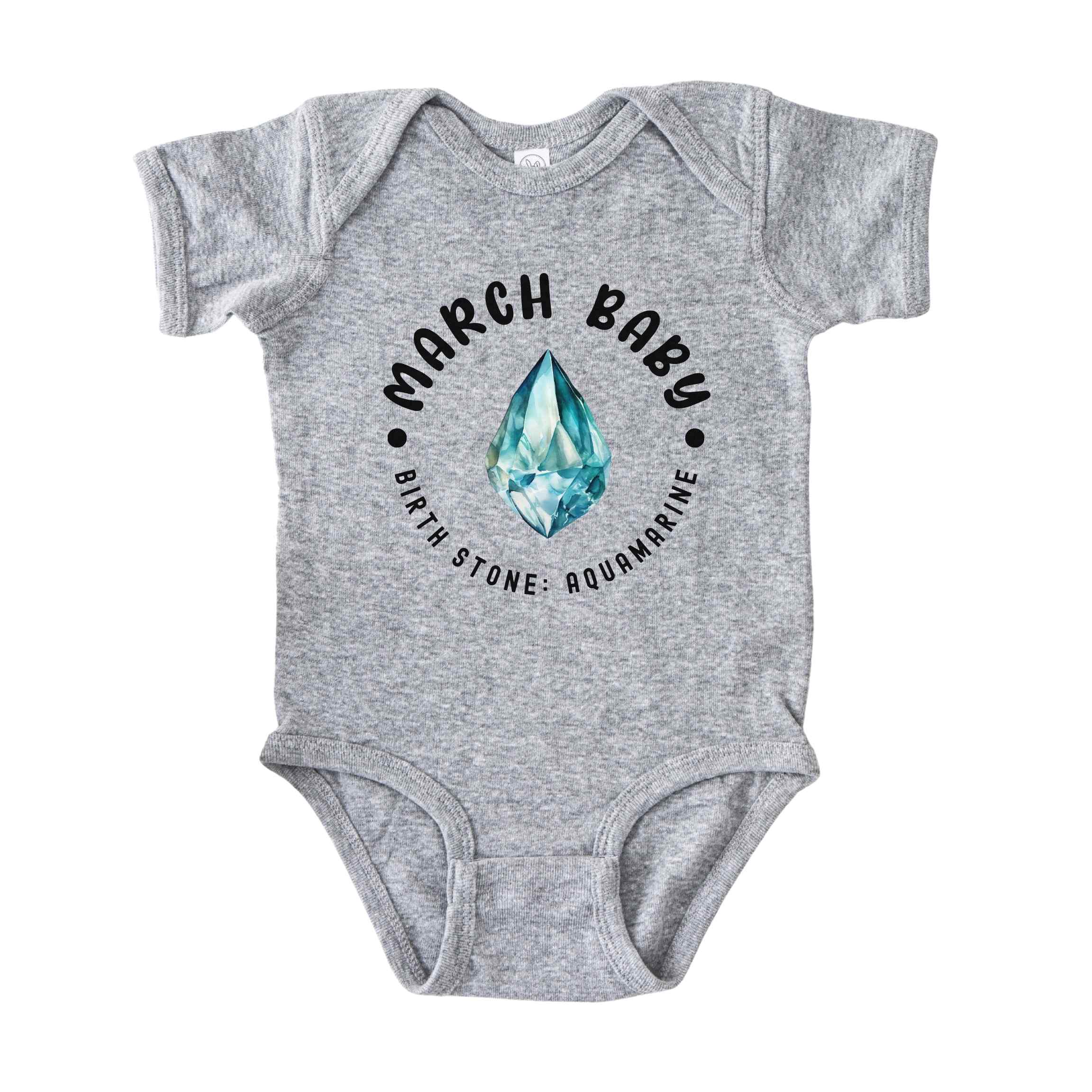 March Baby Birth Stone Bodysuit