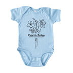 March Baby Birth Flowers (Line Art) Bodysuit
