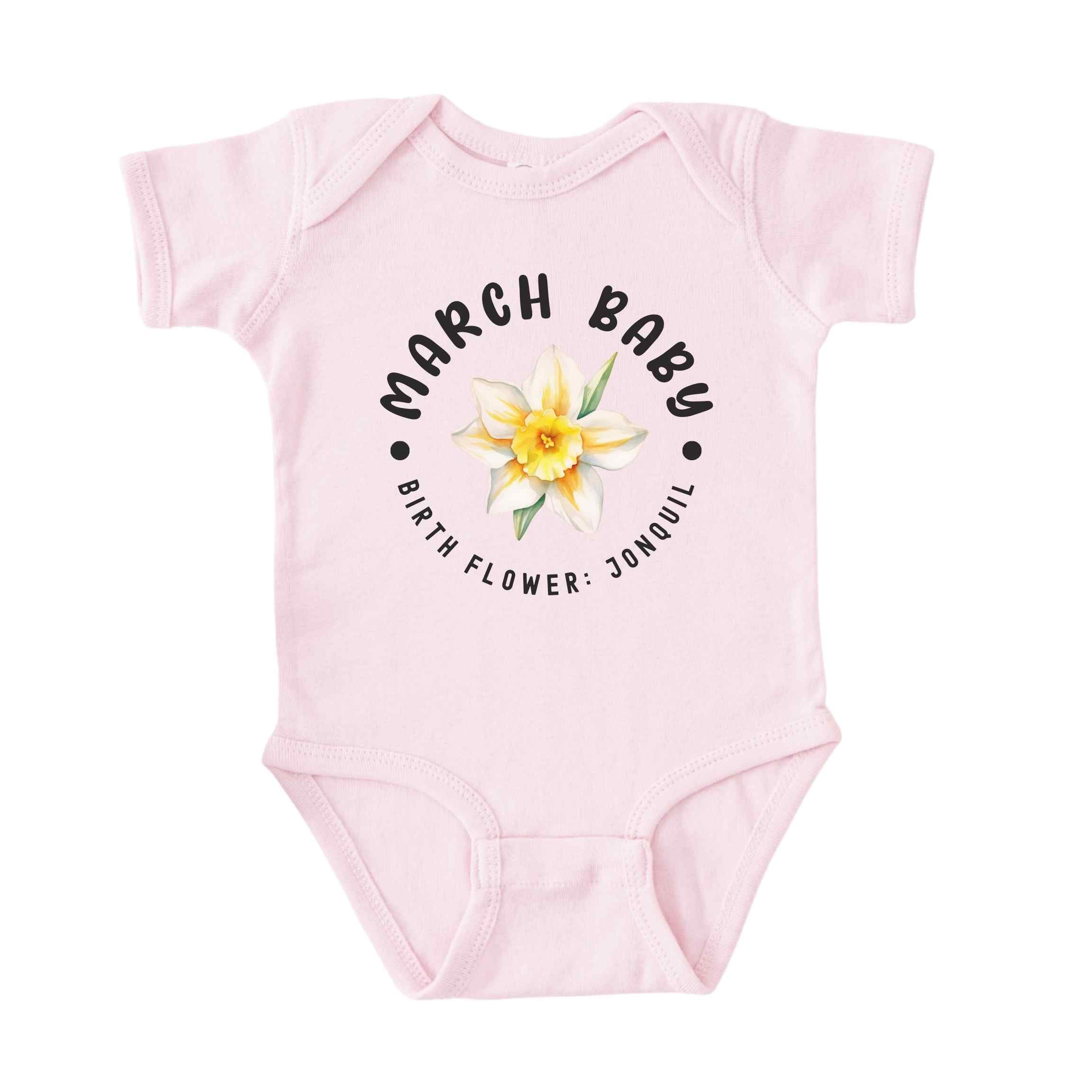 March Baby Alternate Birth Flower Bodysuit