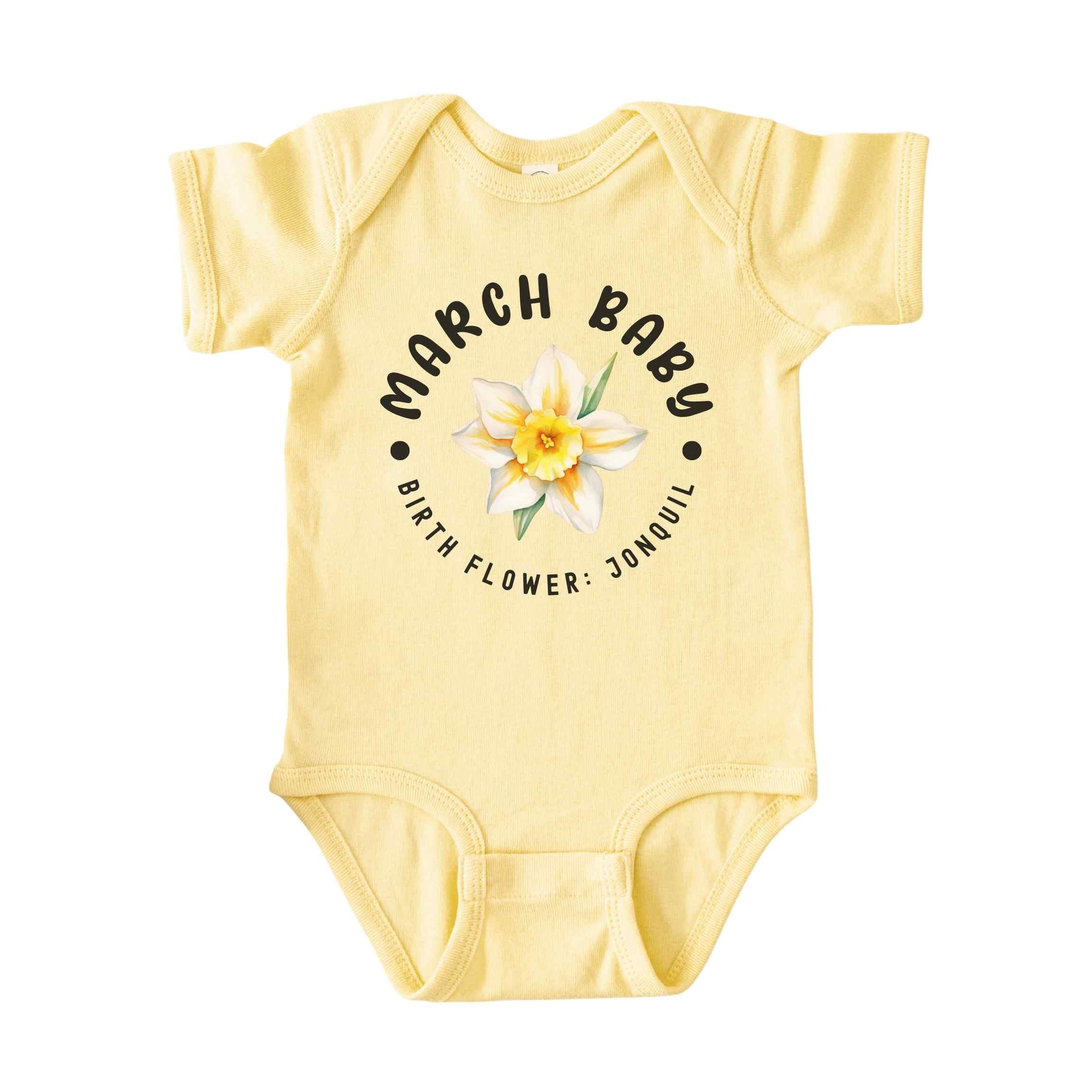 March Baby Alternate Birth Flower Bodysuit