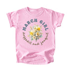 March Girl Birth Flowers (Bouquet) Tee - Kids