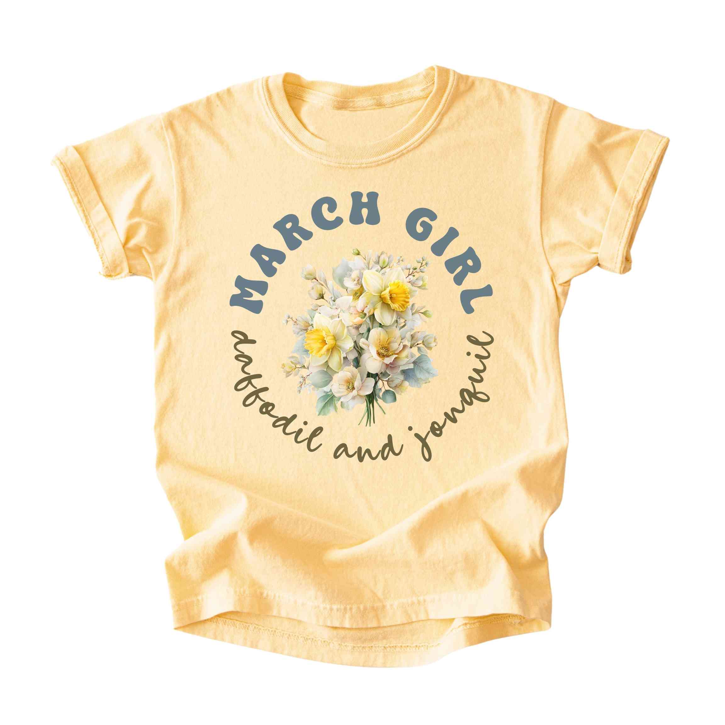 March Girl Birth Flowers (Bouquet) Tee - Kids