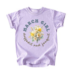 March Girl Birth Flowers (Bouquet) Tee - Kids