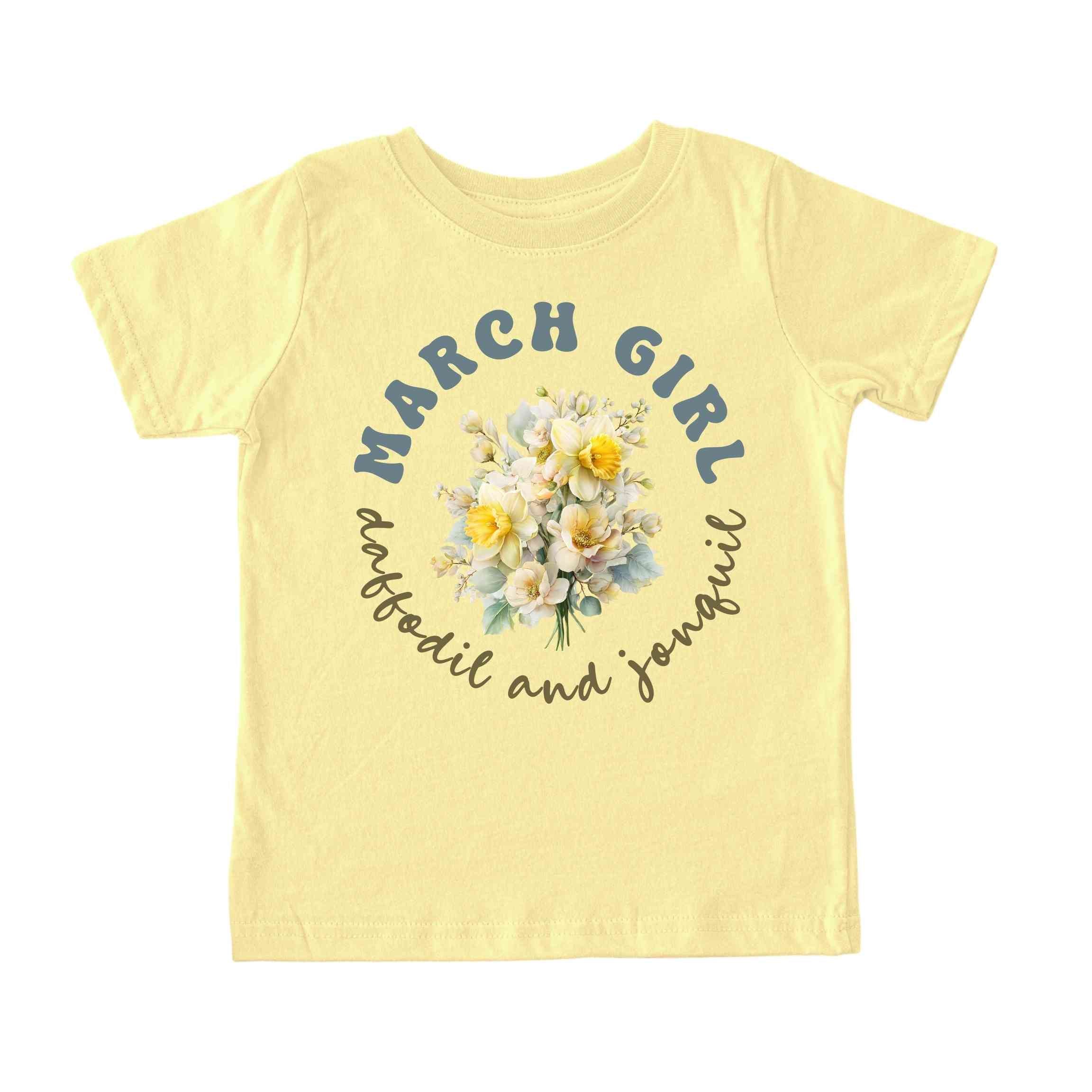 March Girl Birth Flowers (Bouquet) Tee - Toddlers