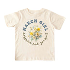 March Girl Birth Flowers (Bouquet) Tee - Toddlers