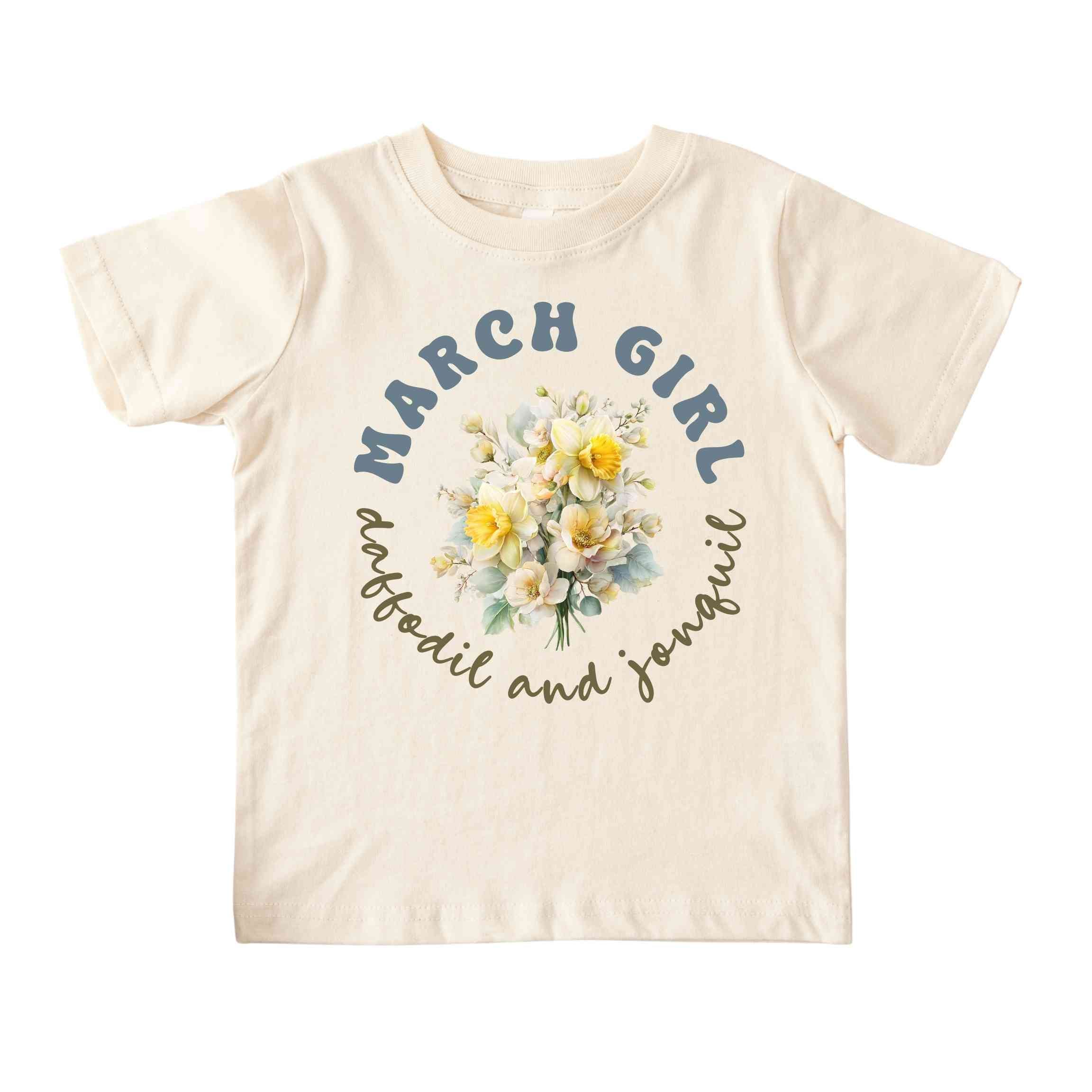 March Girl Birth Flowers (Bouquet) Tee - Toddlers