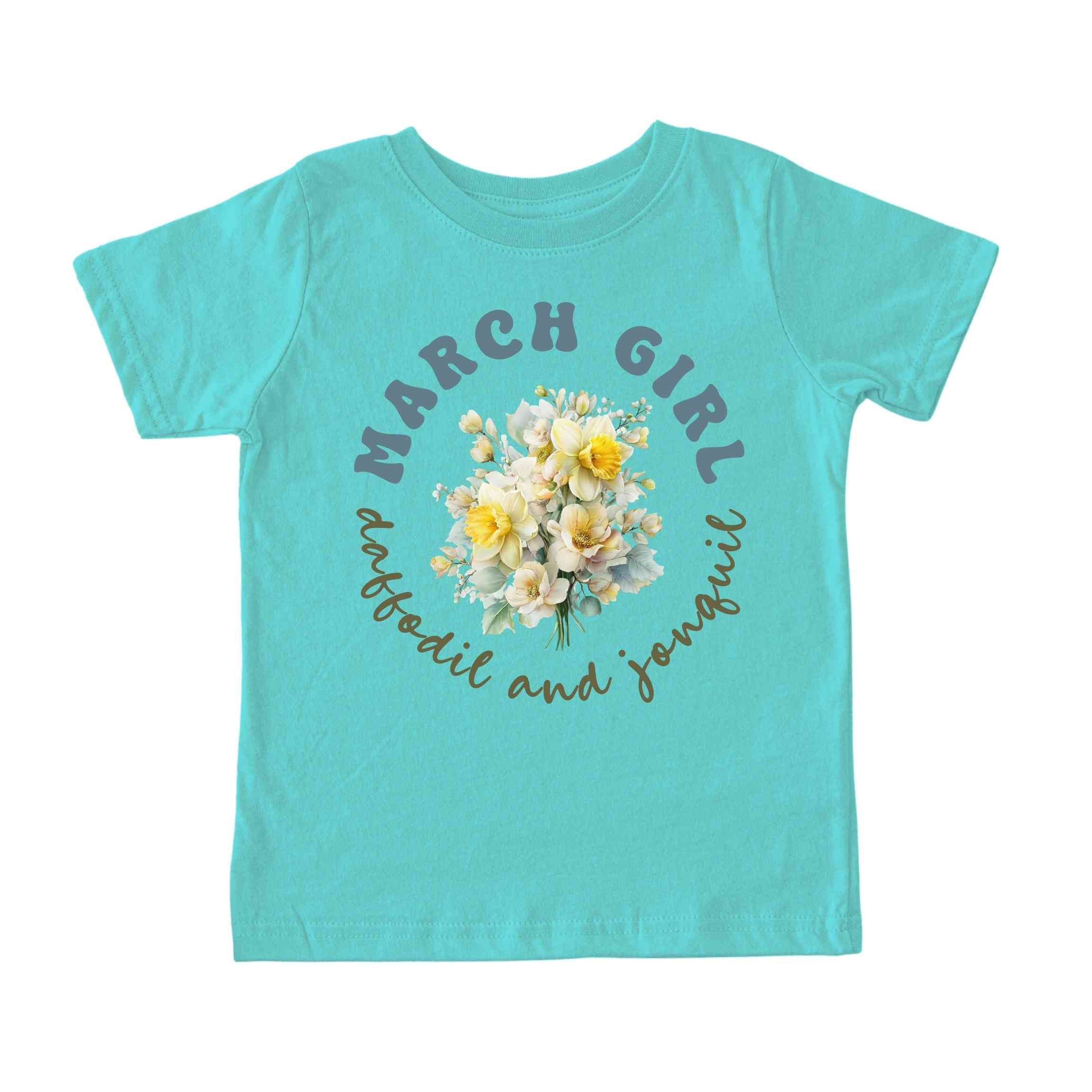 March Girl Birth Flowers (Bouquet) Tee - Toddlers