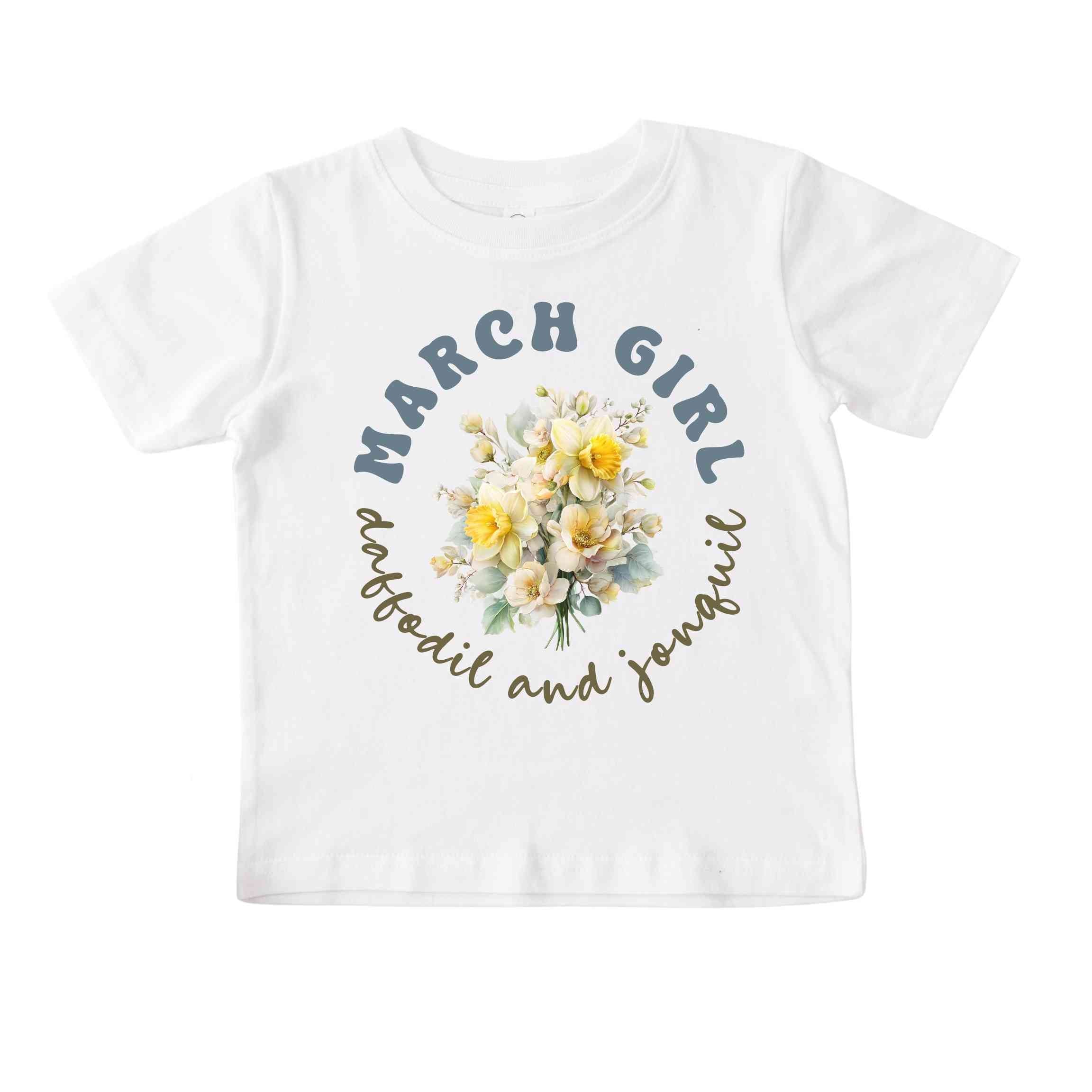 March Girl Birth Flowers (Bouquet) Tee - Toddlers