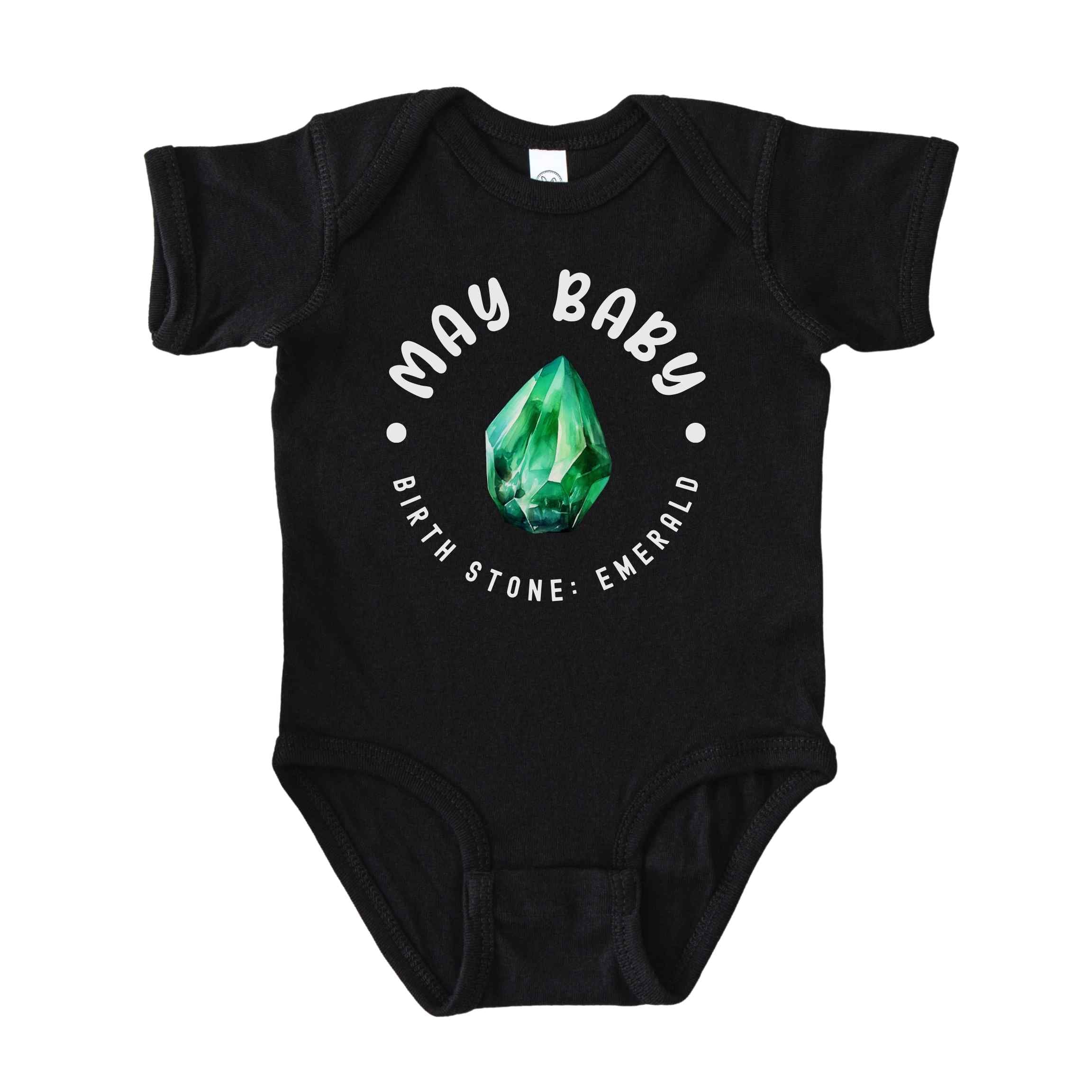 May Baby Birth Stone Bodysuit