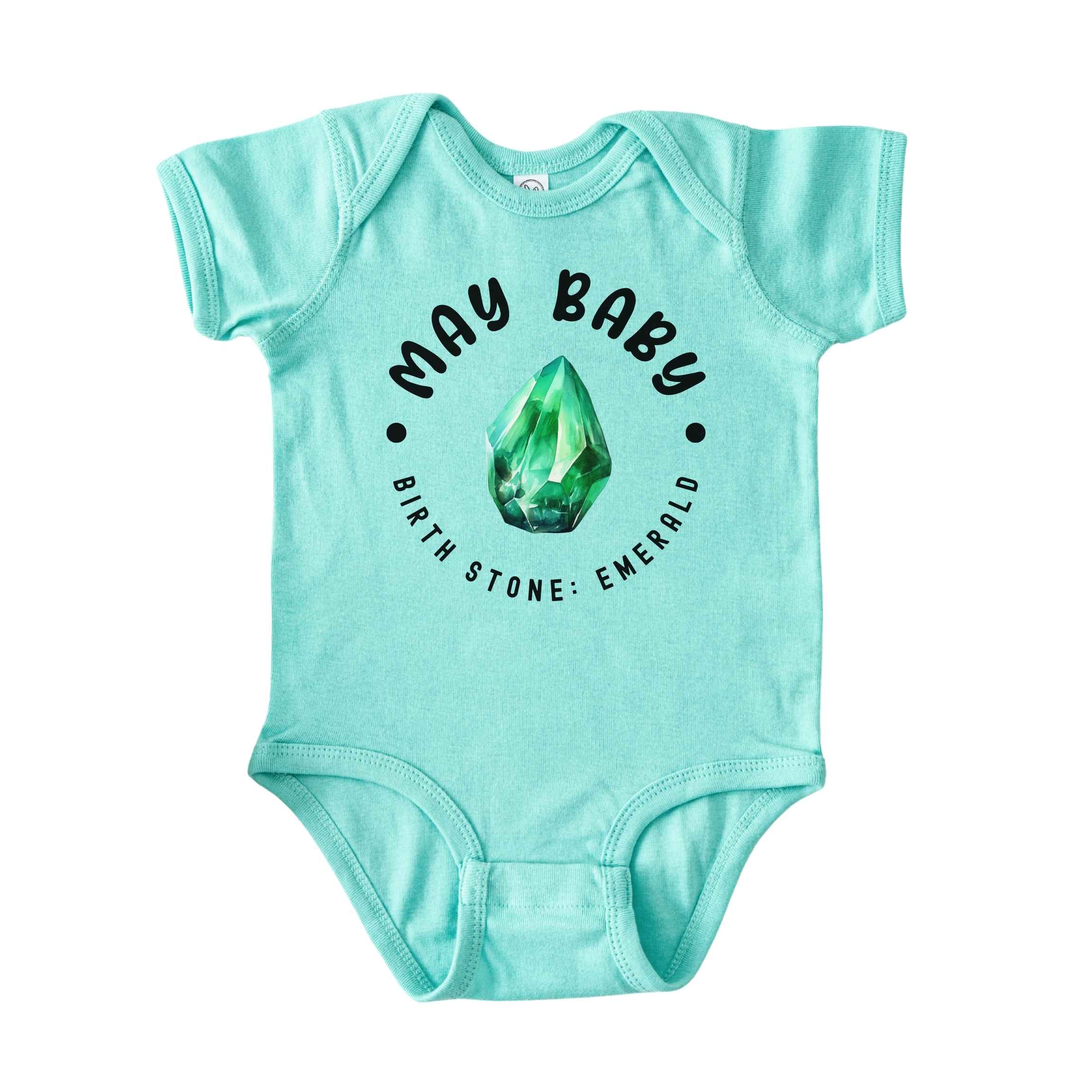 May Baby Birth Stone Bodysuit