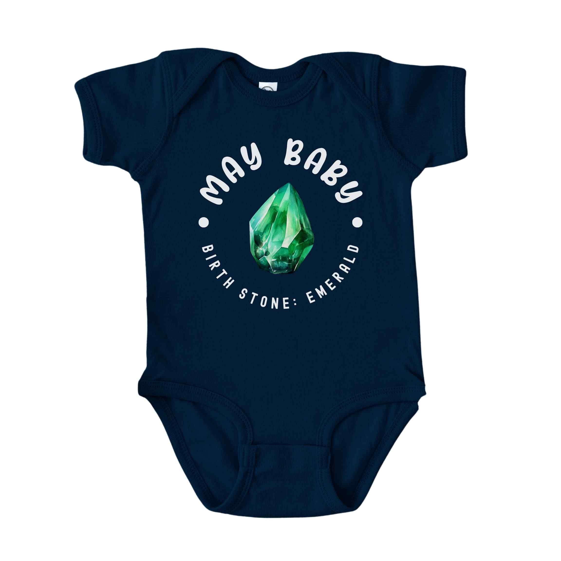 May Baby Birth Stone Bodysuit