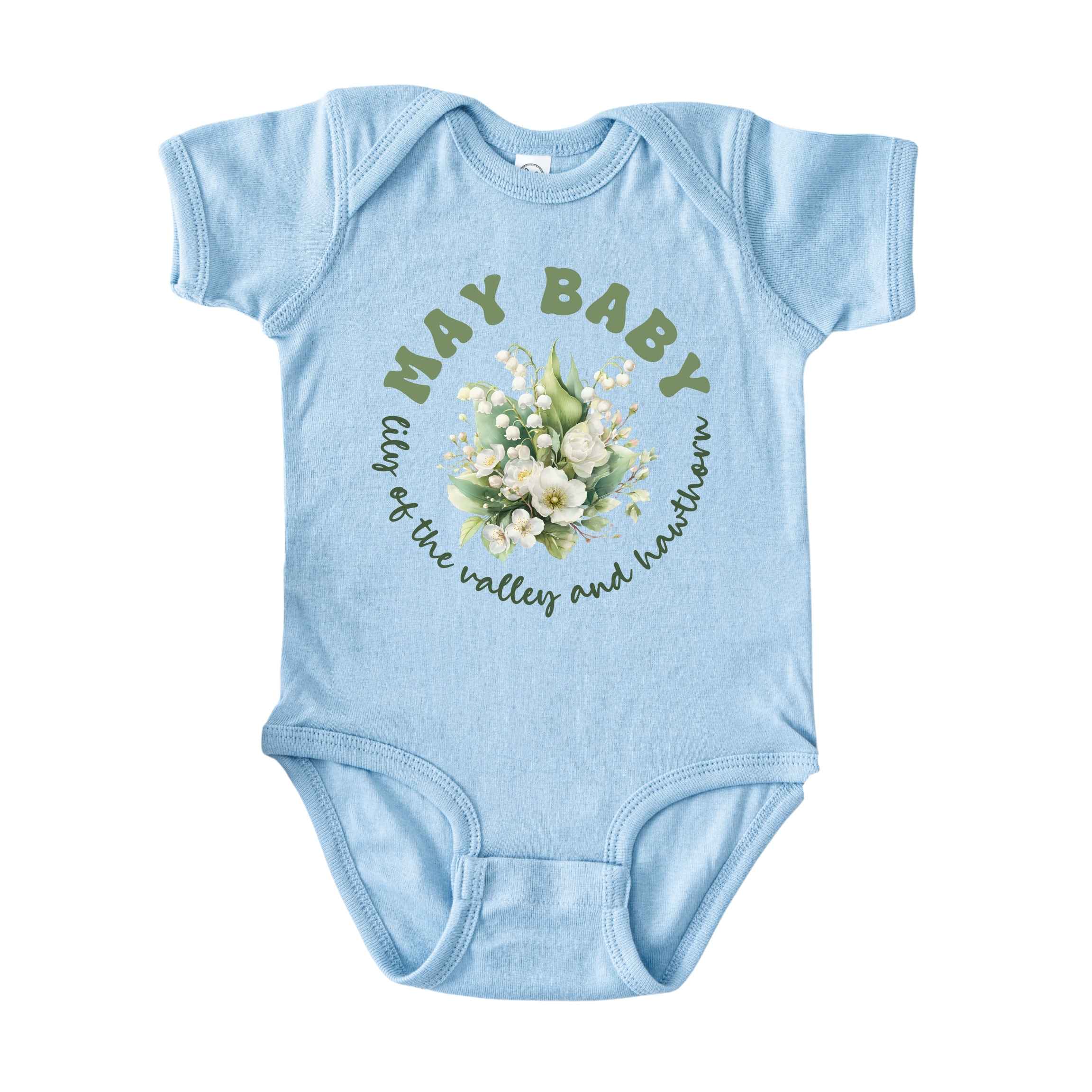 May Baby Birth Flowers (Circle) Bodysuit