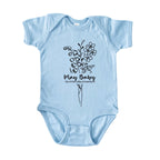 May Baby Birth Flowers (Line Art) Bodysuit