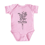 May Baby Birth Flowers (Line Art) Bodysuit