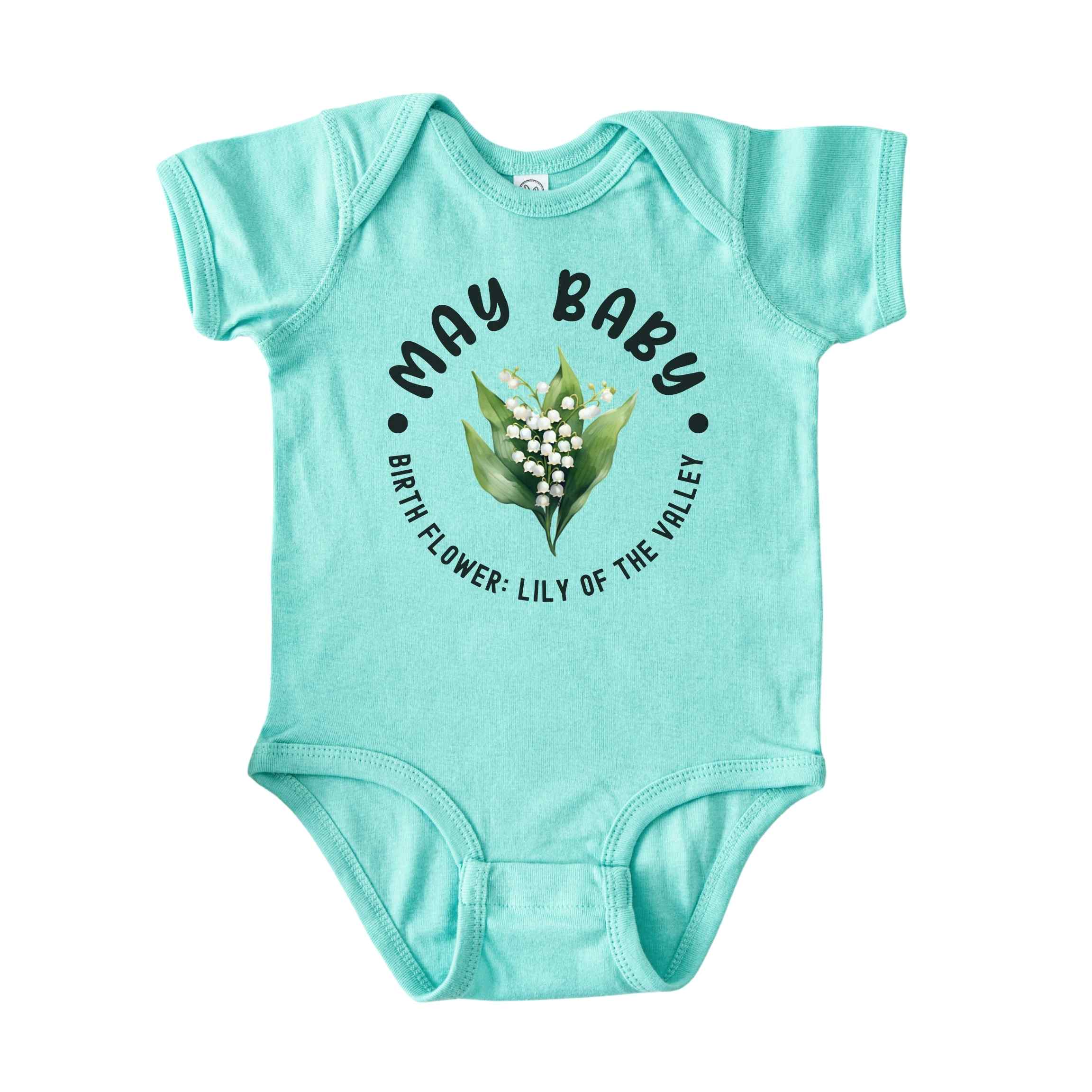 May Baby Main Birth Flower Bodysuit