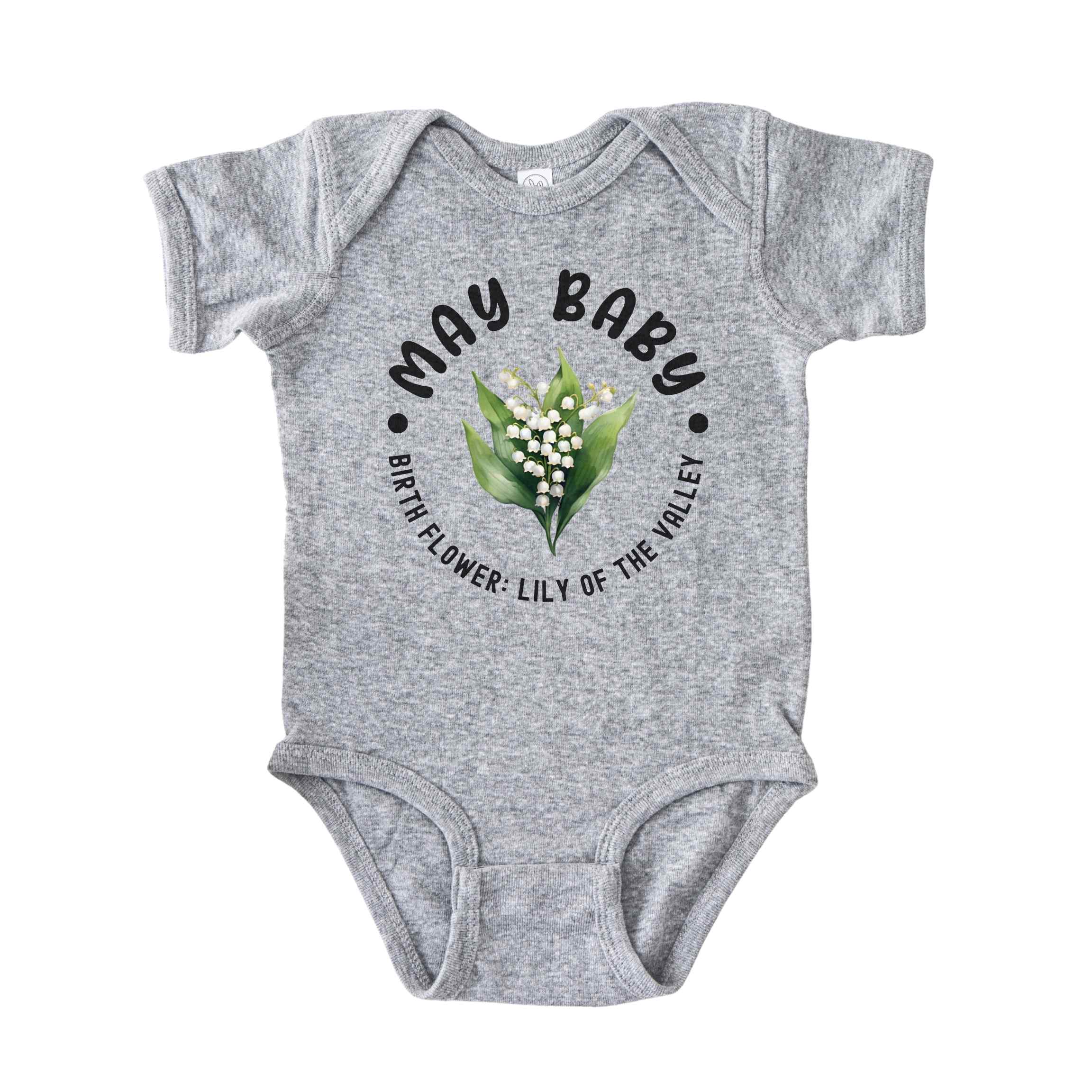 May Baby Main Birth Flower Bodysuit
