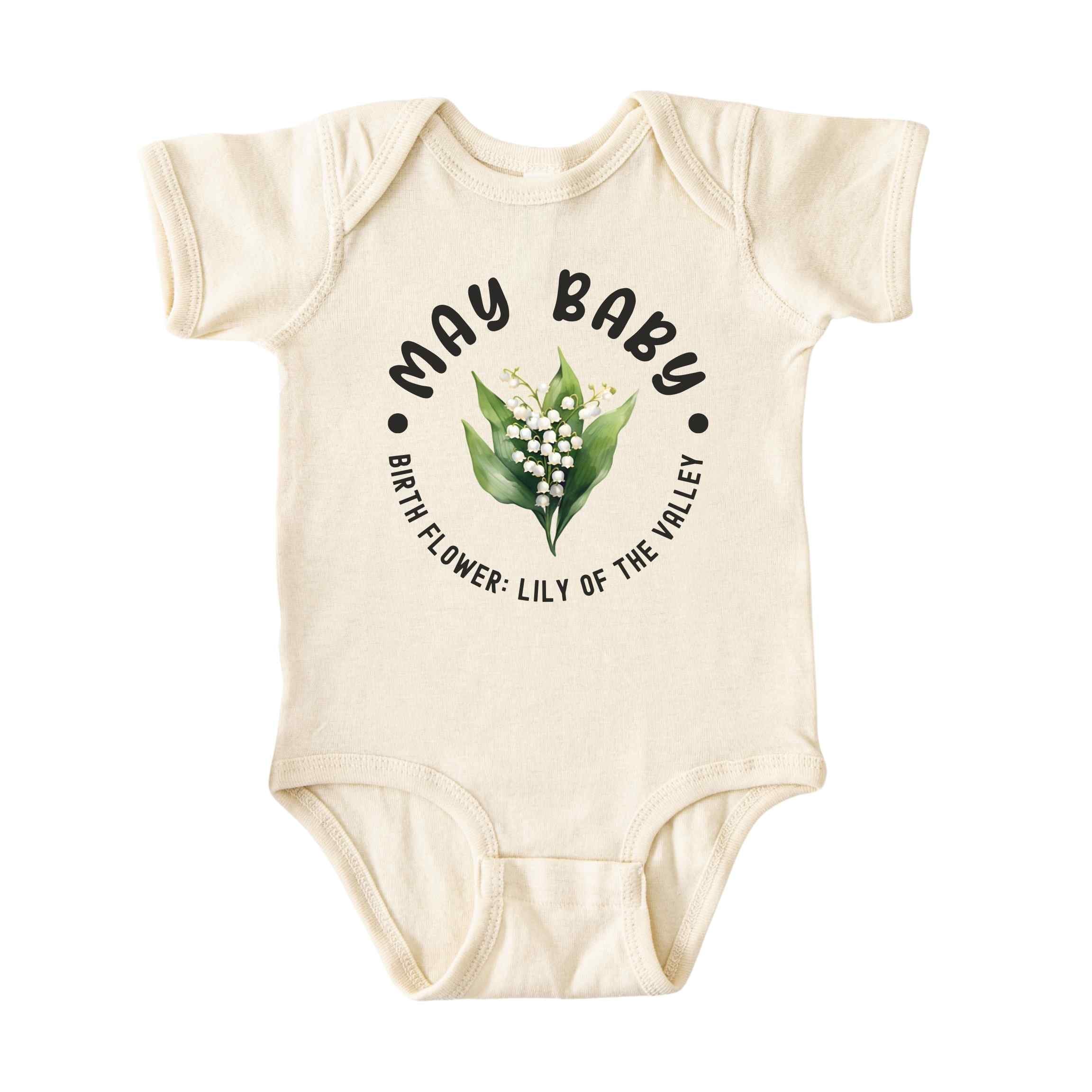 May Baby Main Birth Flower Bodysuit