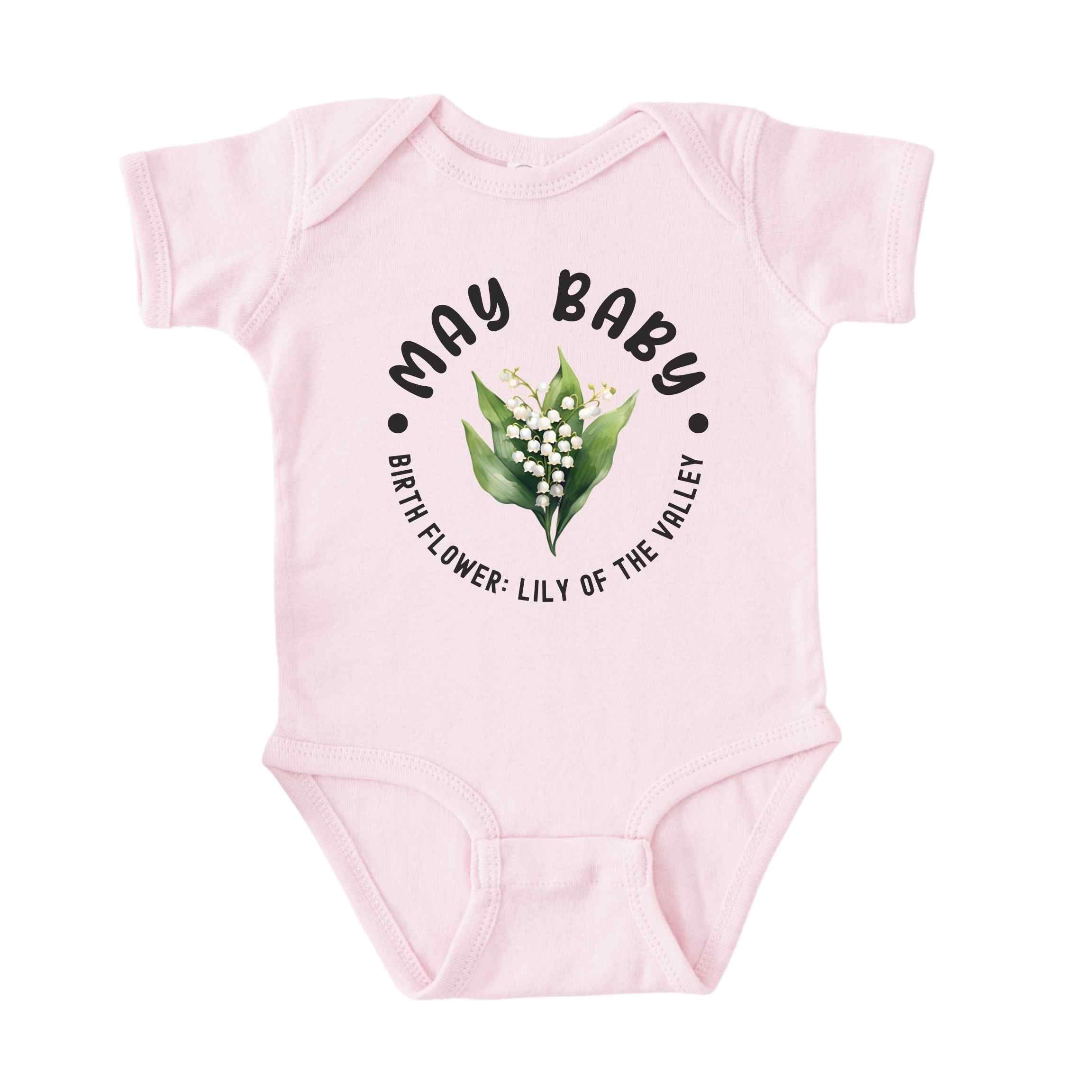 May Baby Main Birth Flower Bodysuit