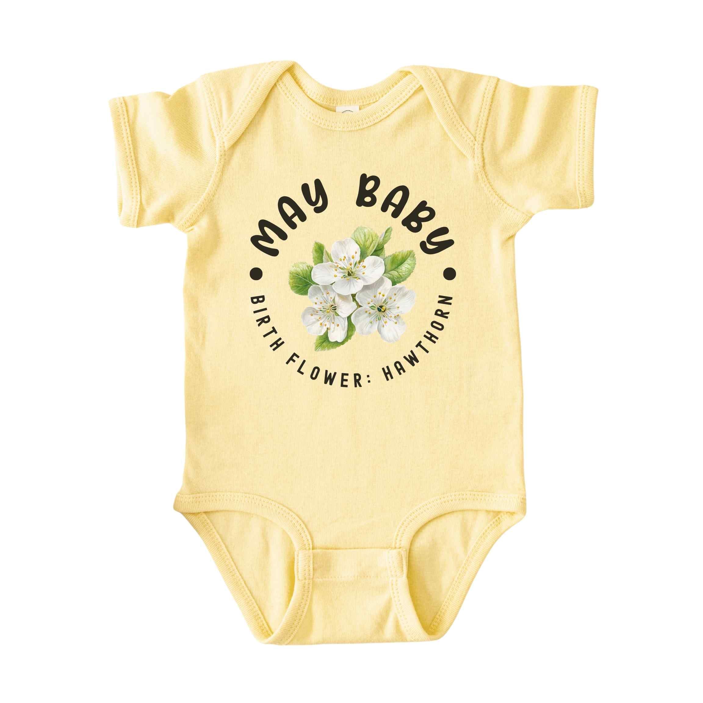 May Baby Alternate Birth Flower Bodysuit