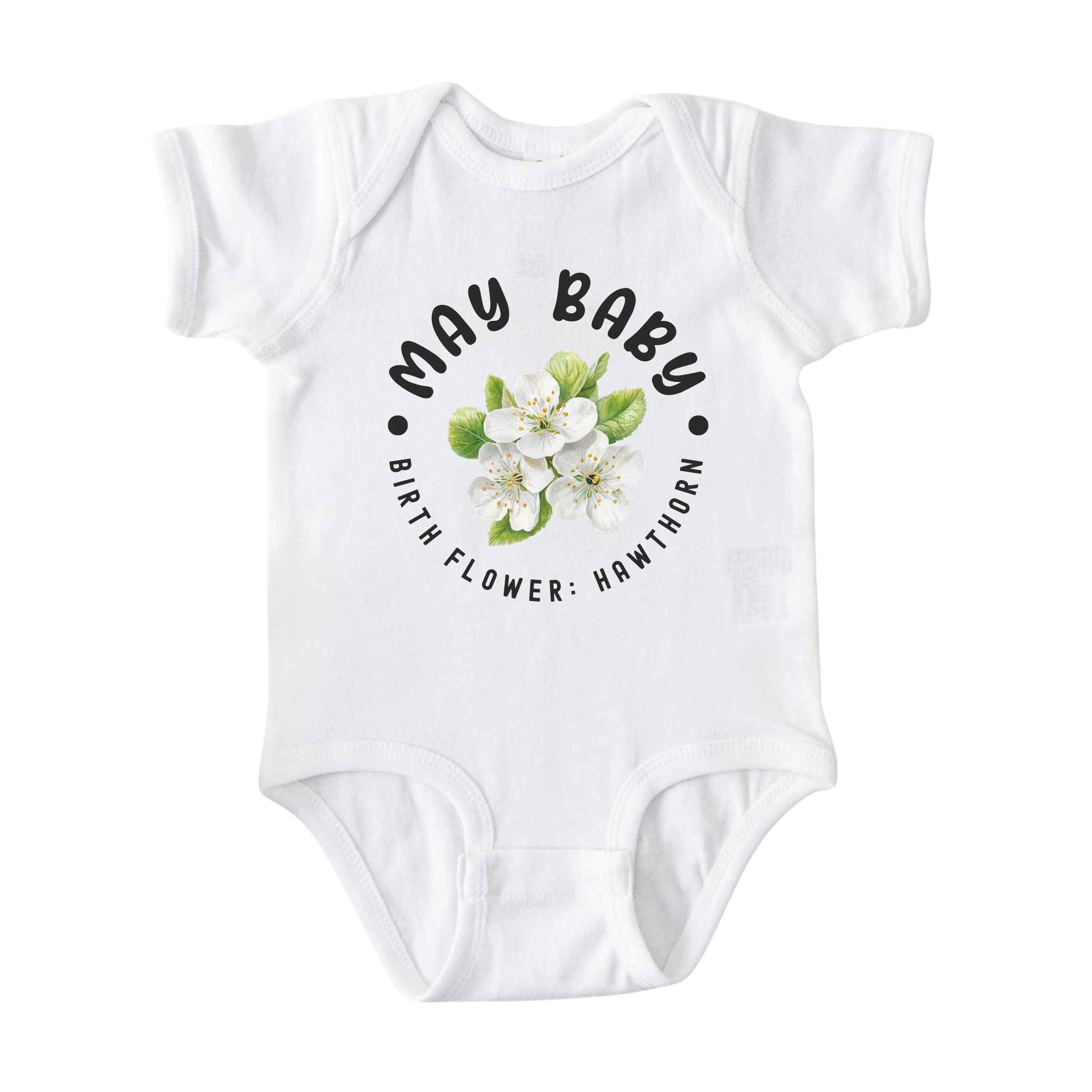 May Baby Alternate Birth Flower Bodysuit