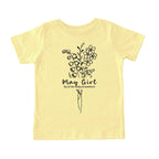 May Girl Birth Flowers (Line Art) Tee - Toddlers
