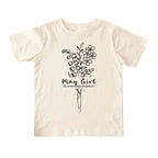 May Girl Birth Flowers (Line Art) Tee - Toddlers
