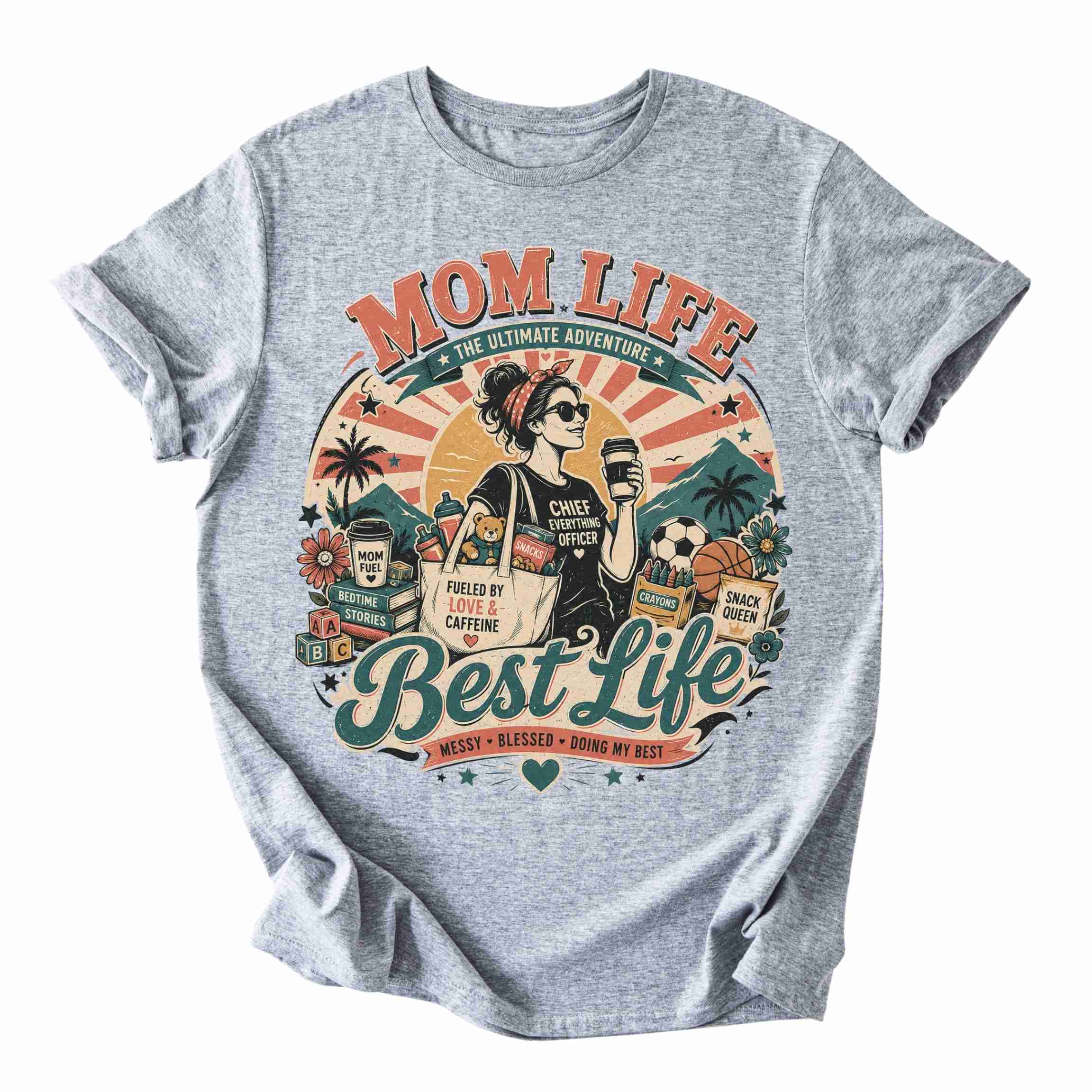 Mom Life Best Life Retro Tee