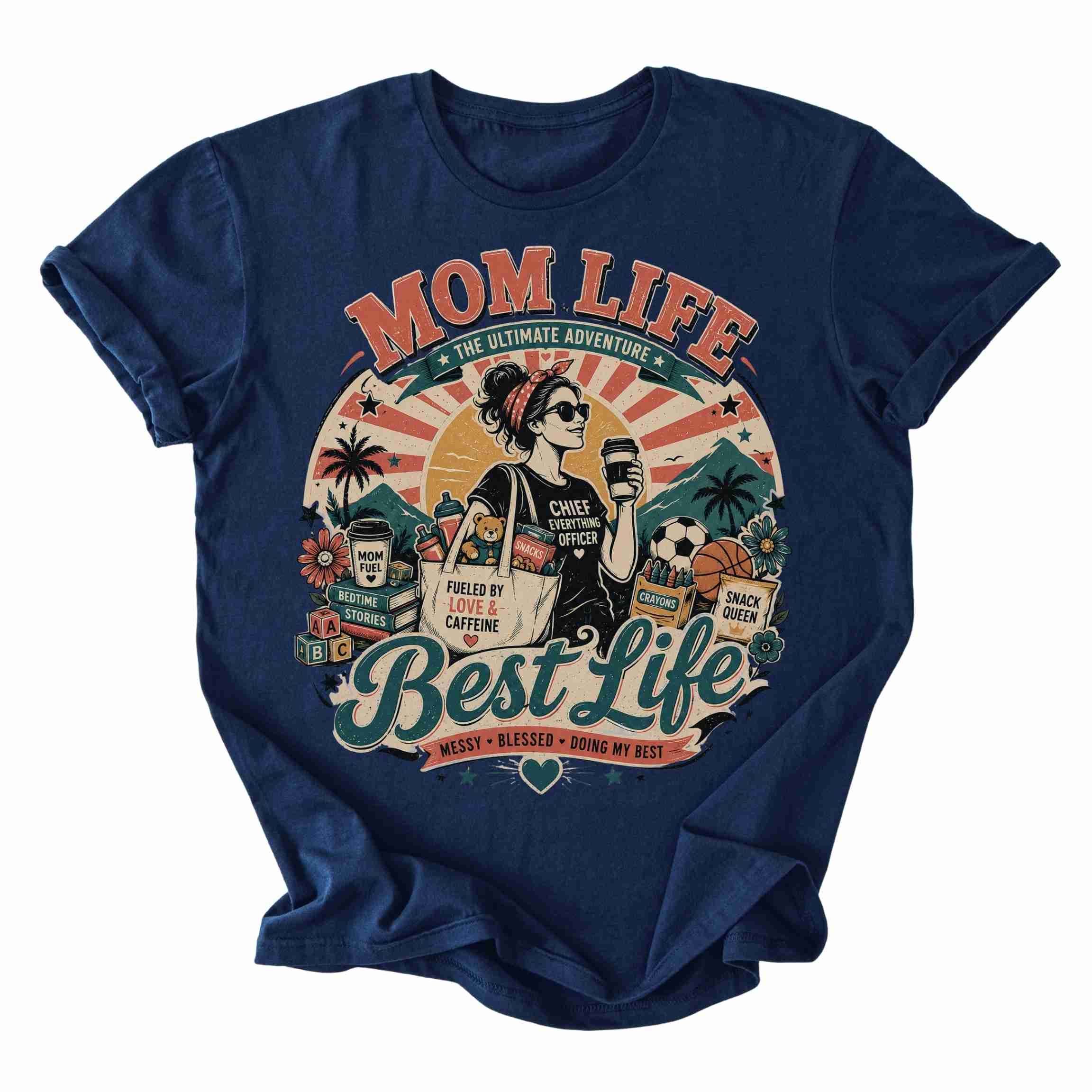 Mom Life Best Life Retro Tee