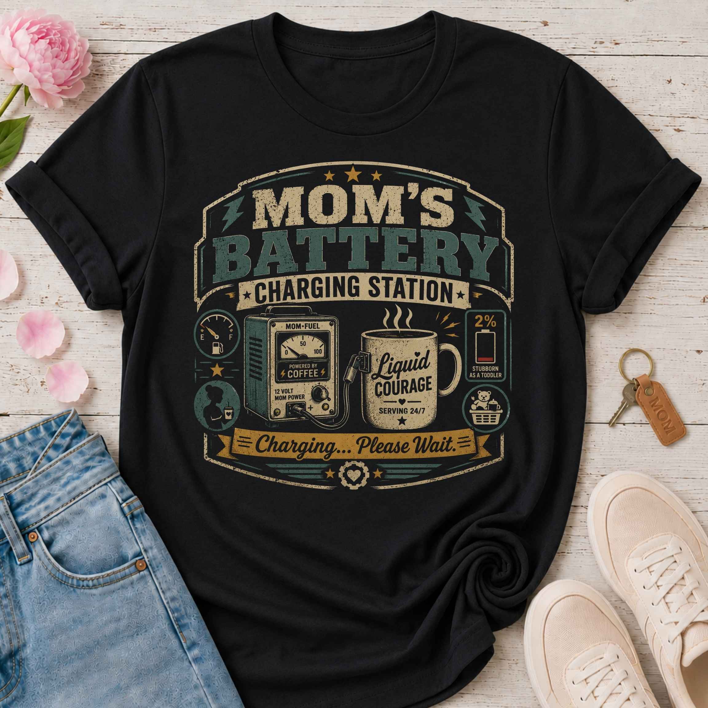 Mom's Battery Charging Station Tee