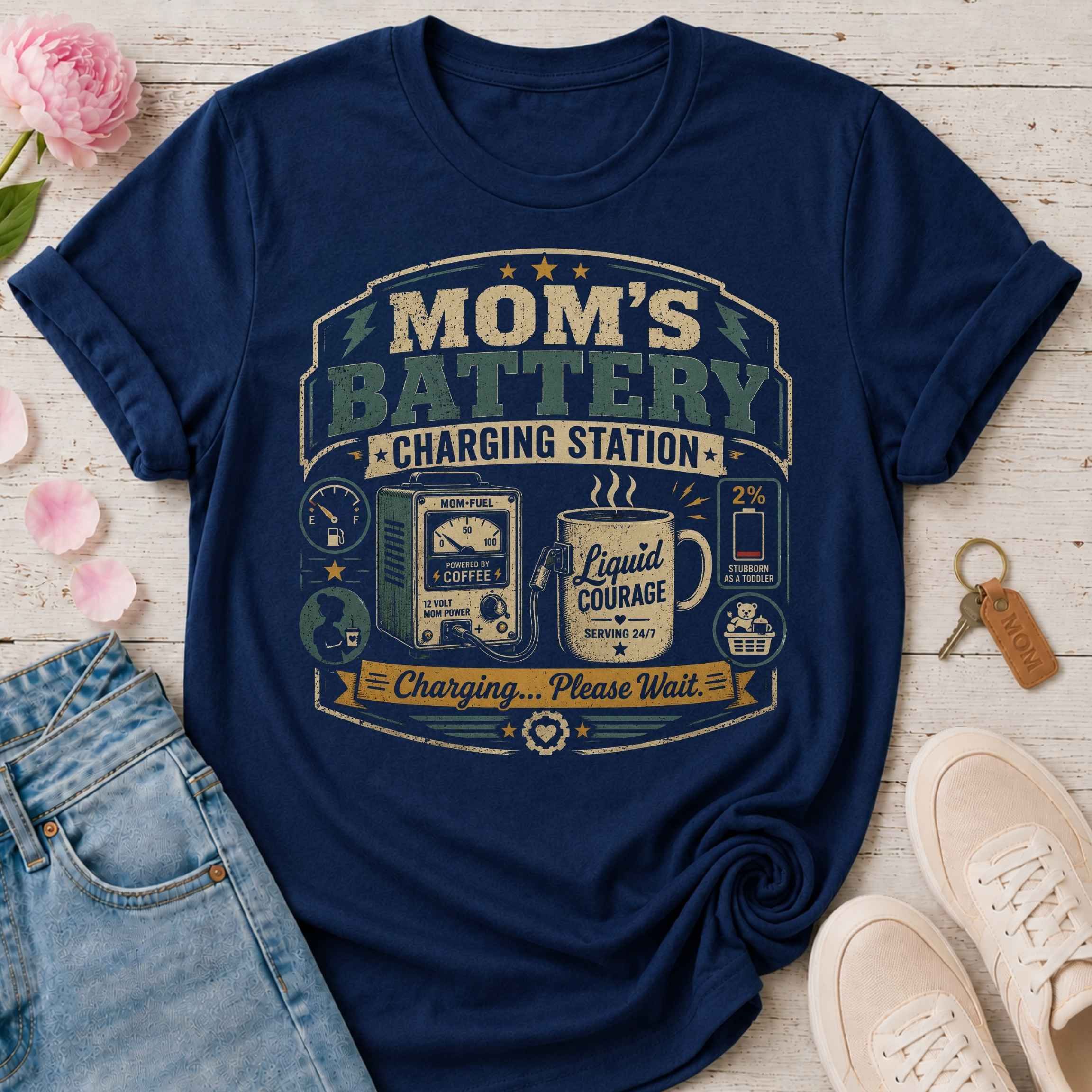 Mom's Battery Charging Station Tee