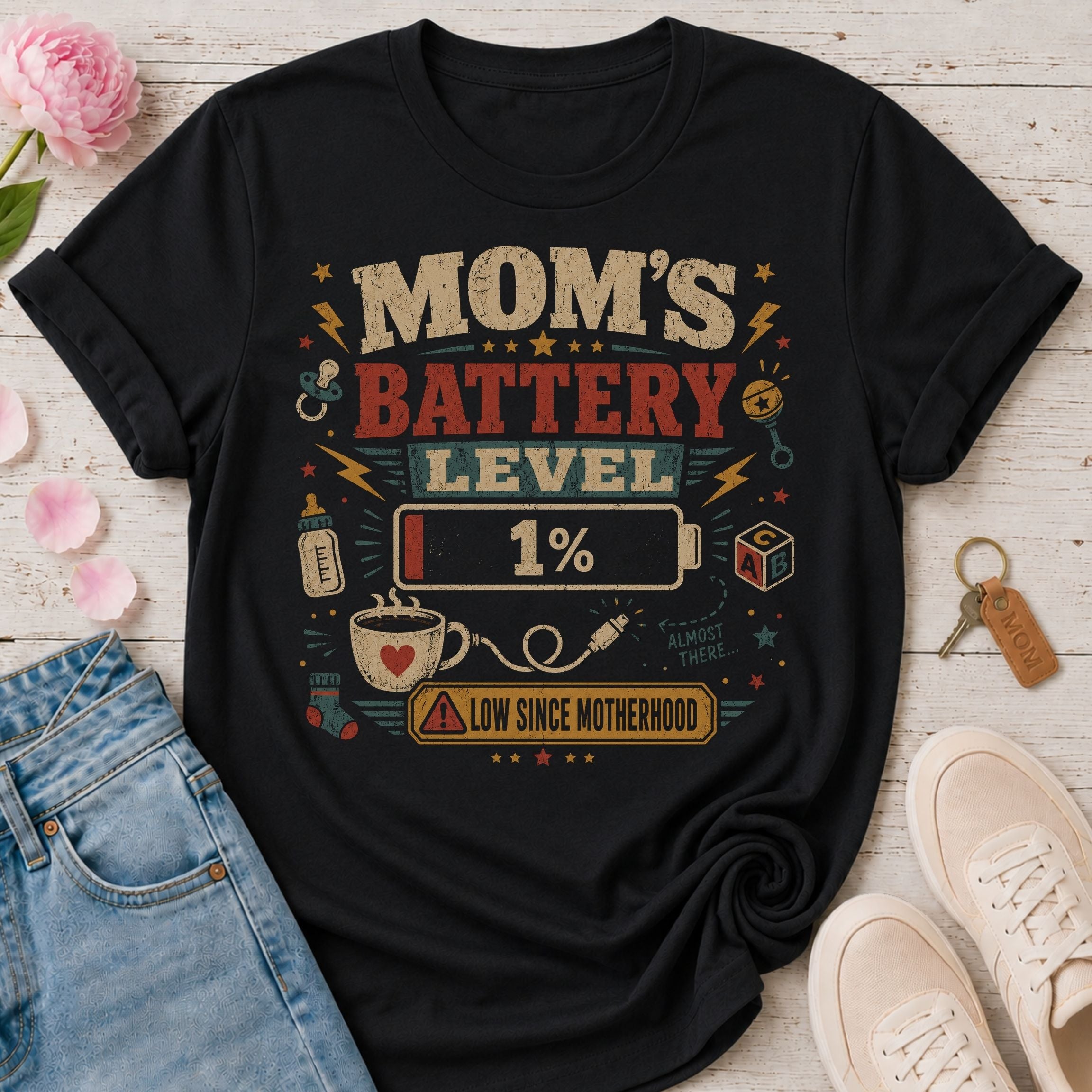 Mom's Battery Level Tee