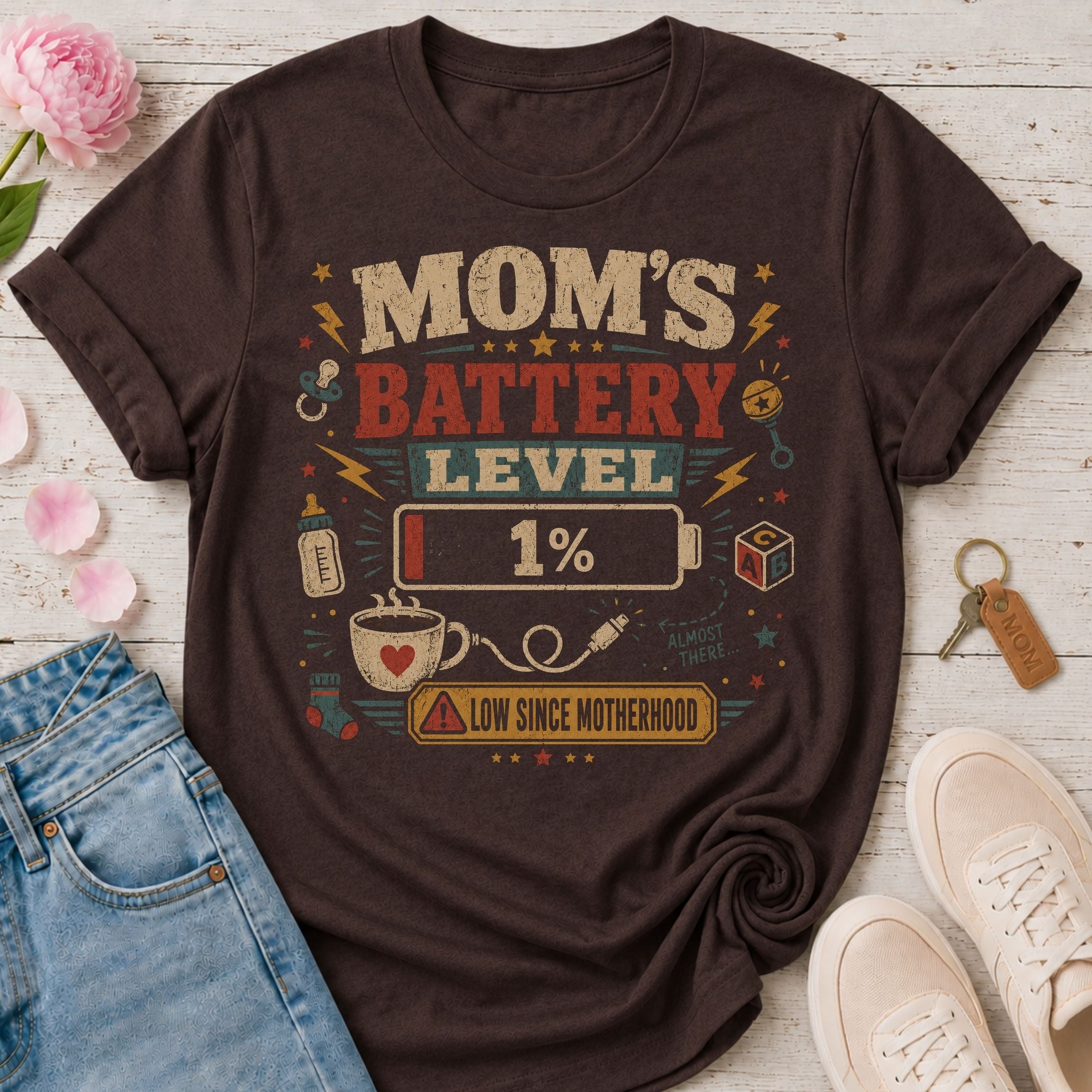 Mom's Battery Level Tee