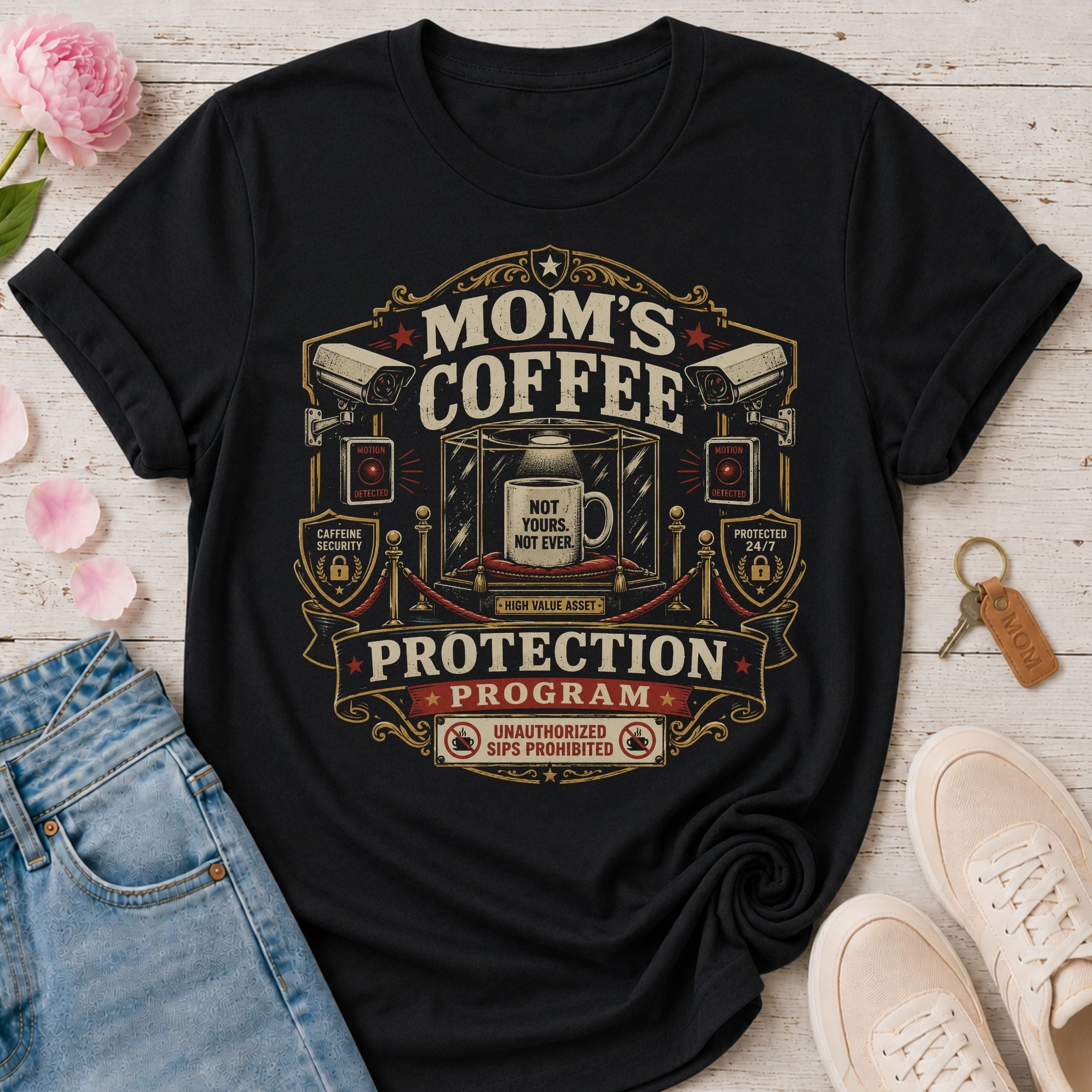 Mom's Coffee Protection Program Tee