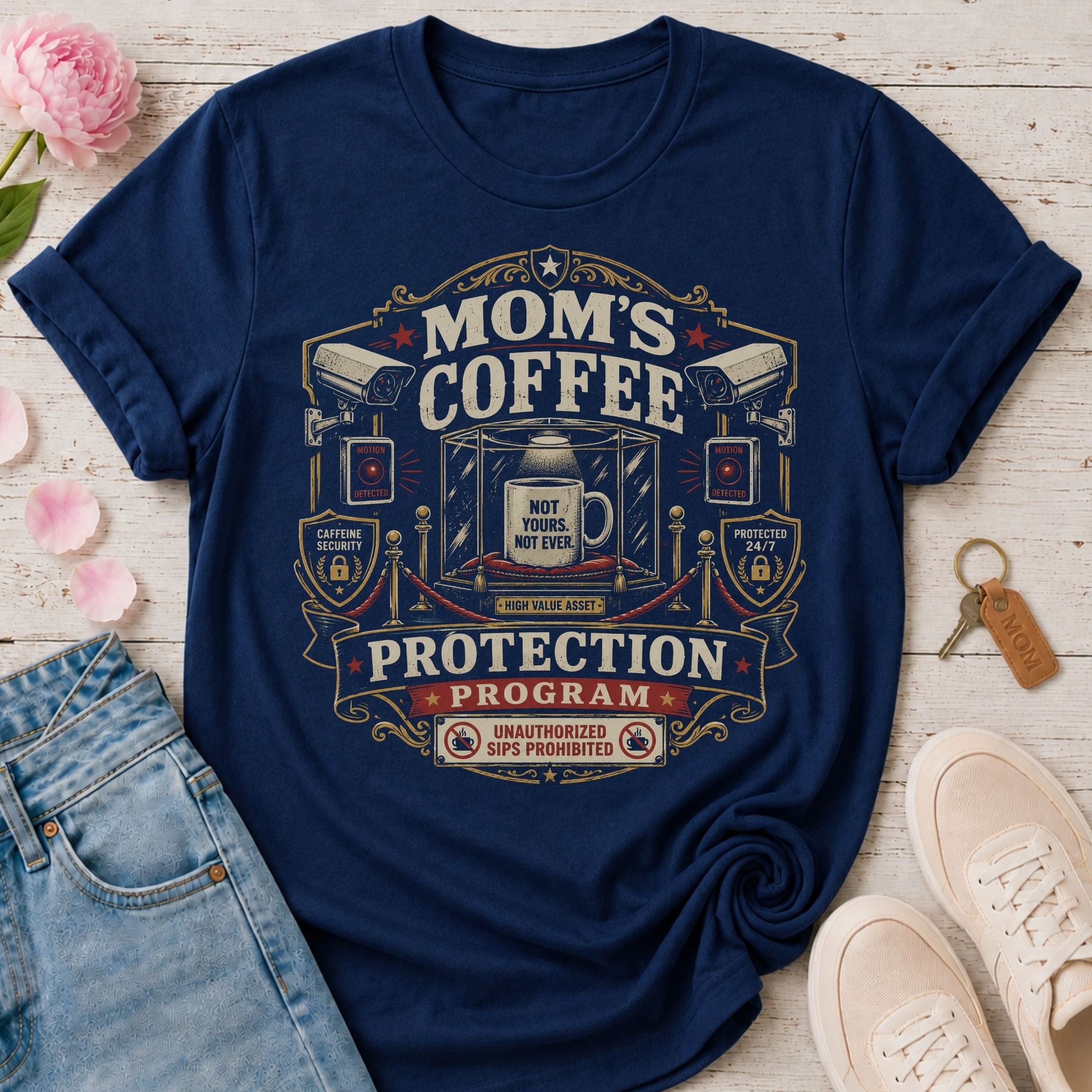 Mom's Coffee Protection Program Tee