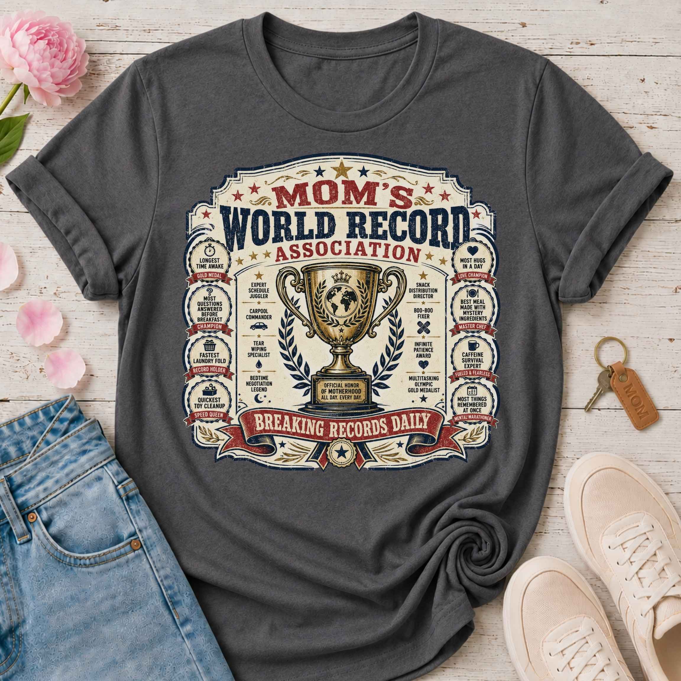 Mom's World Record Association Tee