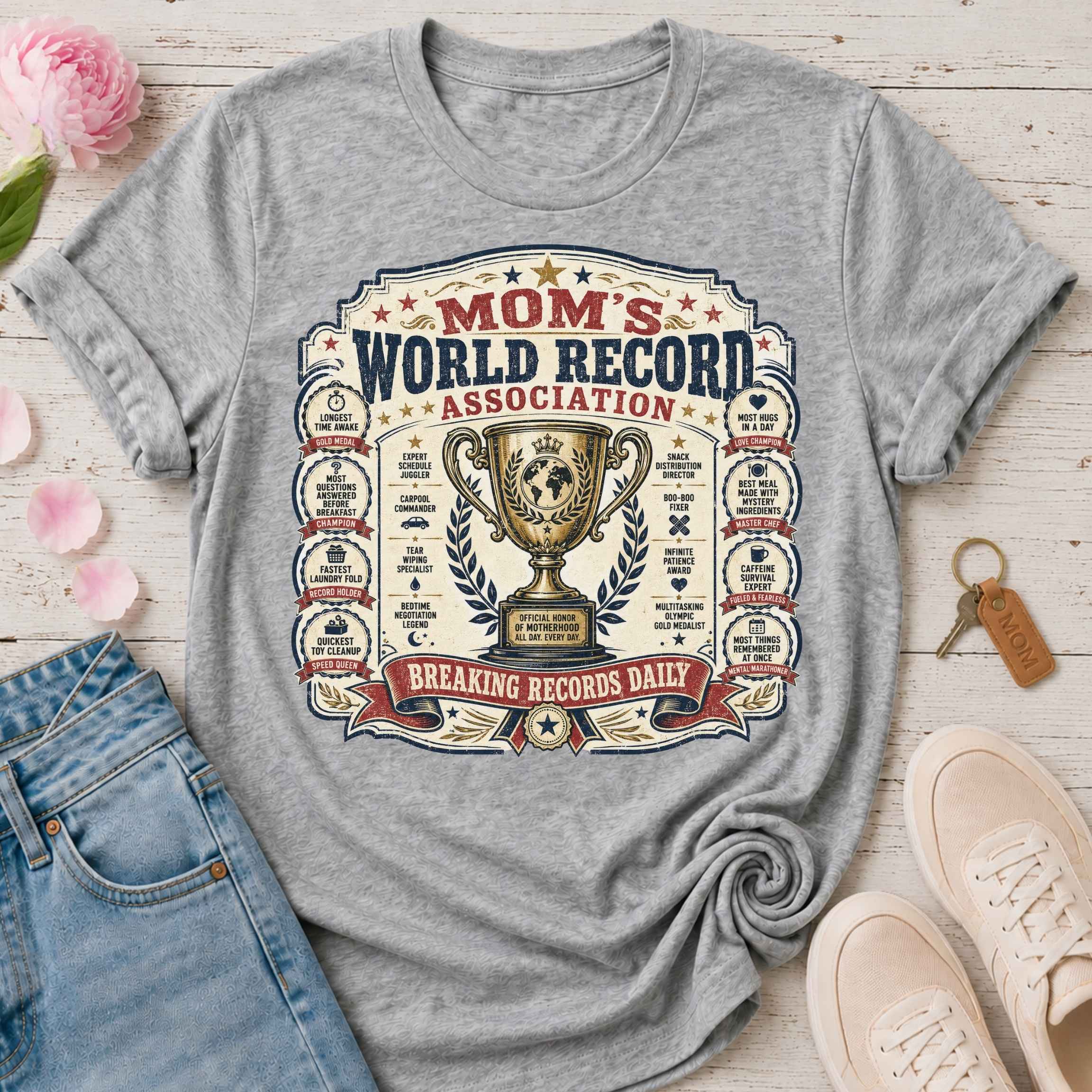 Mom's World Record Association Tee