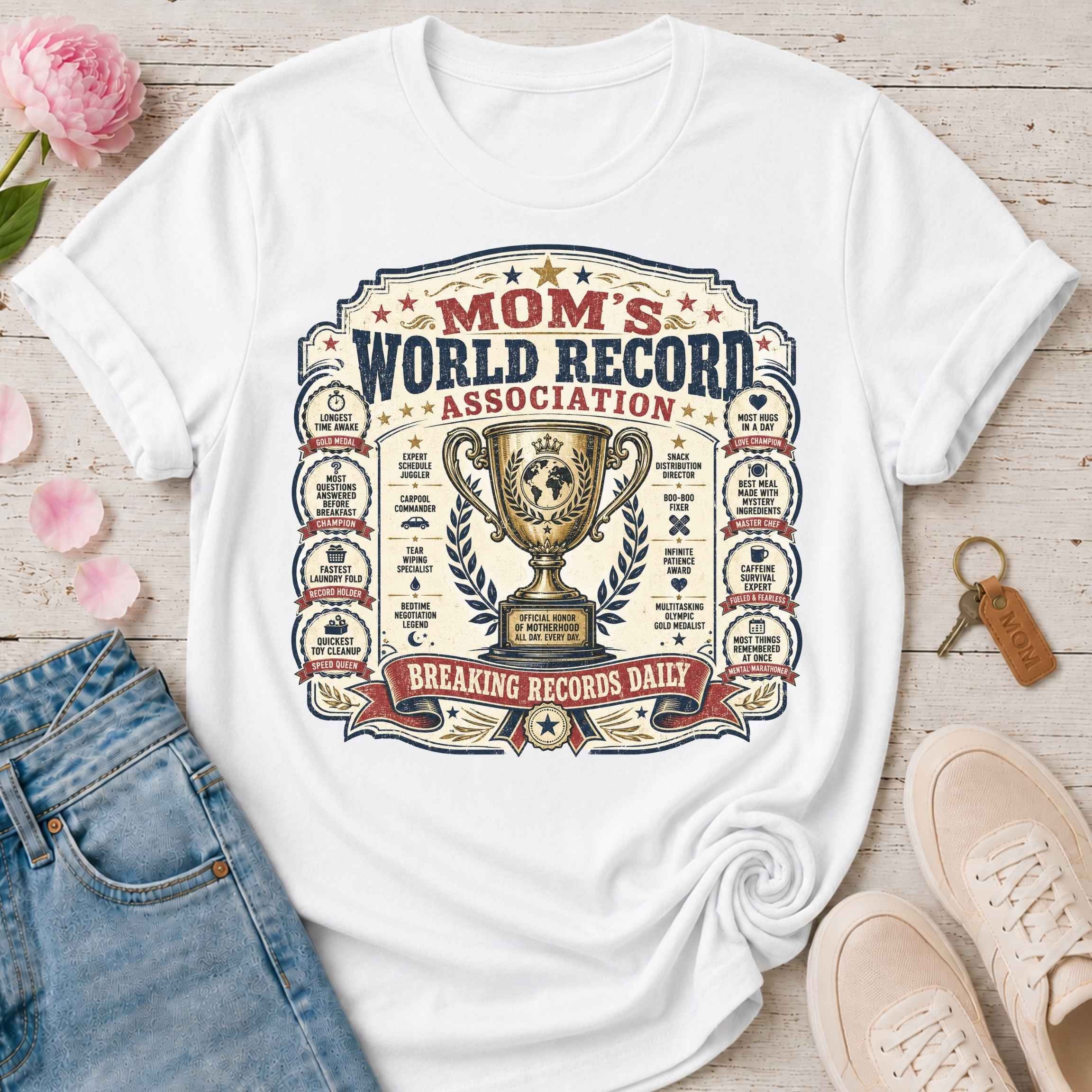 Mom's World Record Association Tee