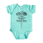 November Baby Birth Flowers (Line Art) Bodysuit