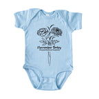 November Baby Birth Flowers (Line Art) Bodysuit