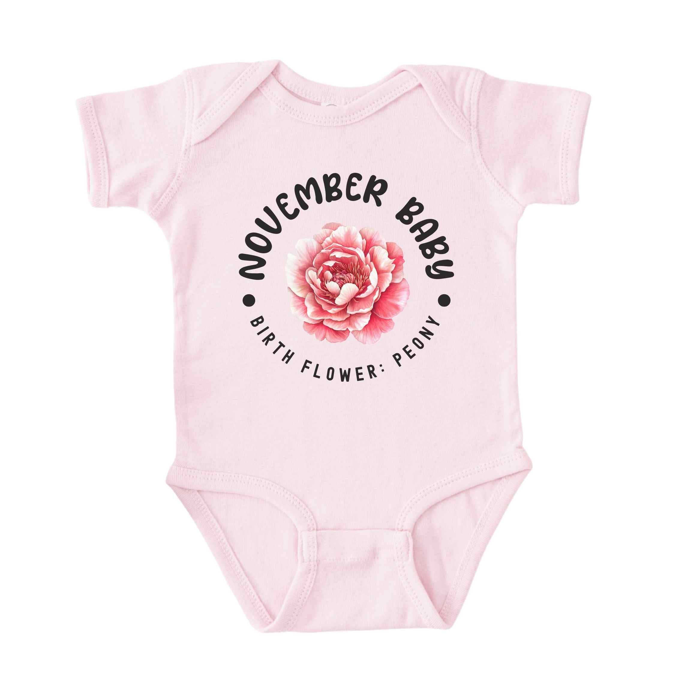November Baby Alternate Birth Flower Bodysuit