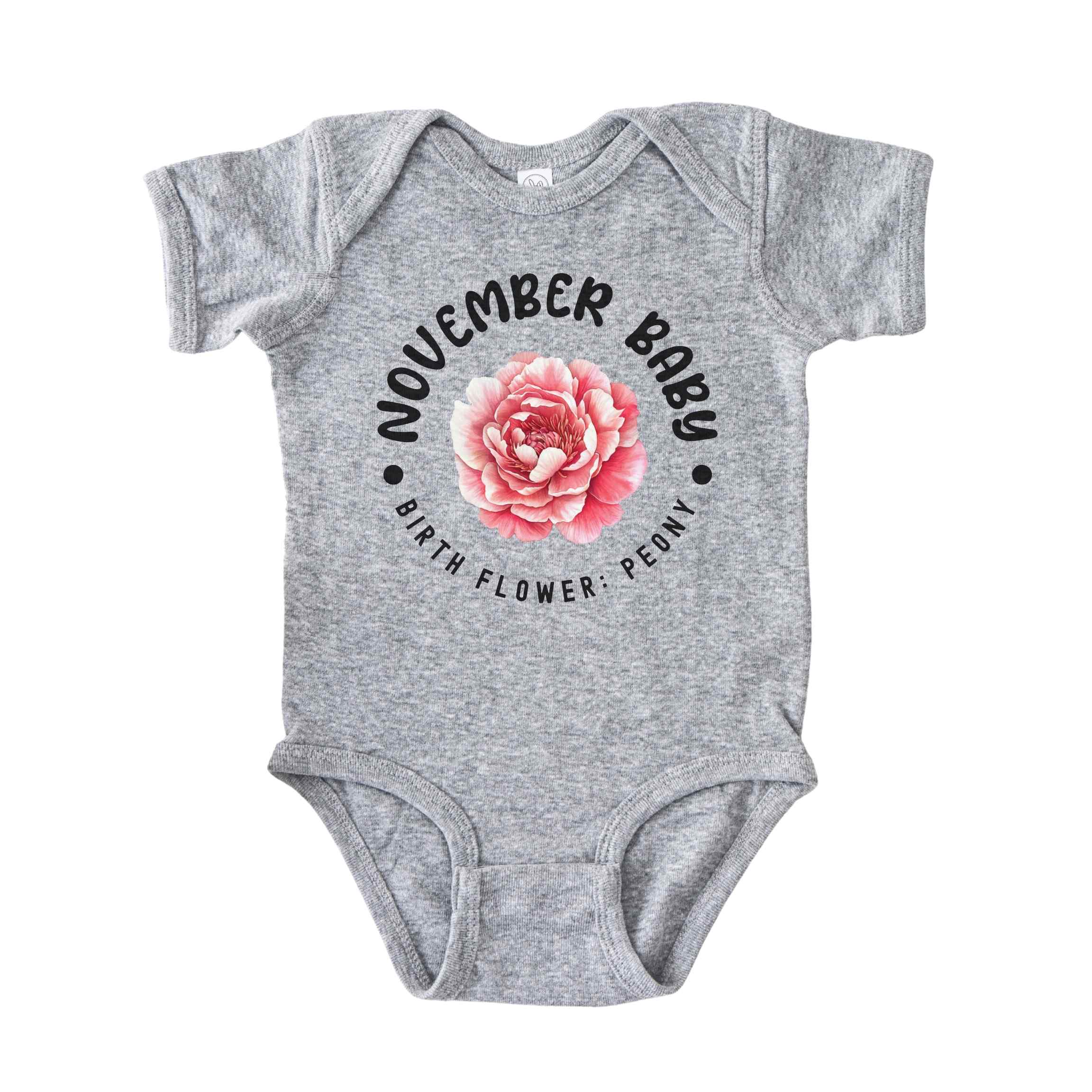 November Baby Alternate Birth Flower Bodysuit