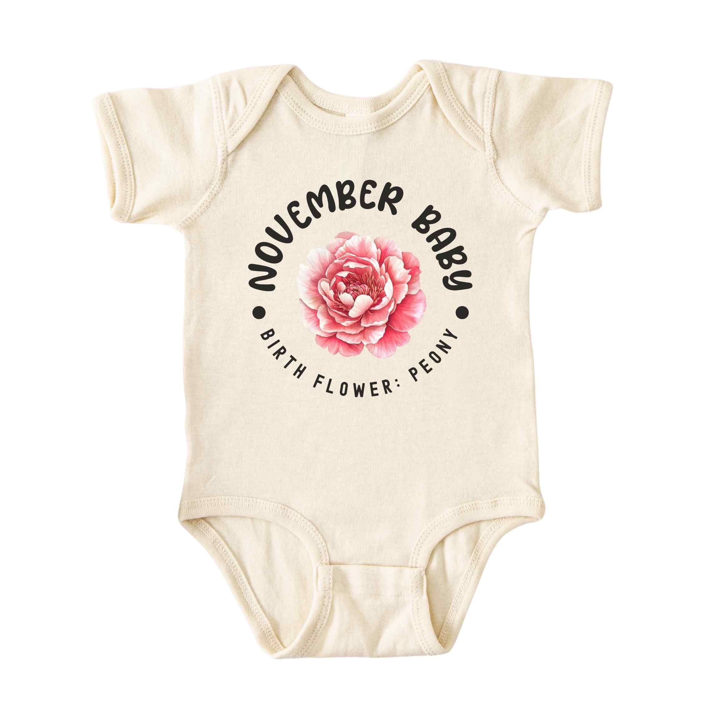 November Baby Alternate Birth Flower Bodysuit