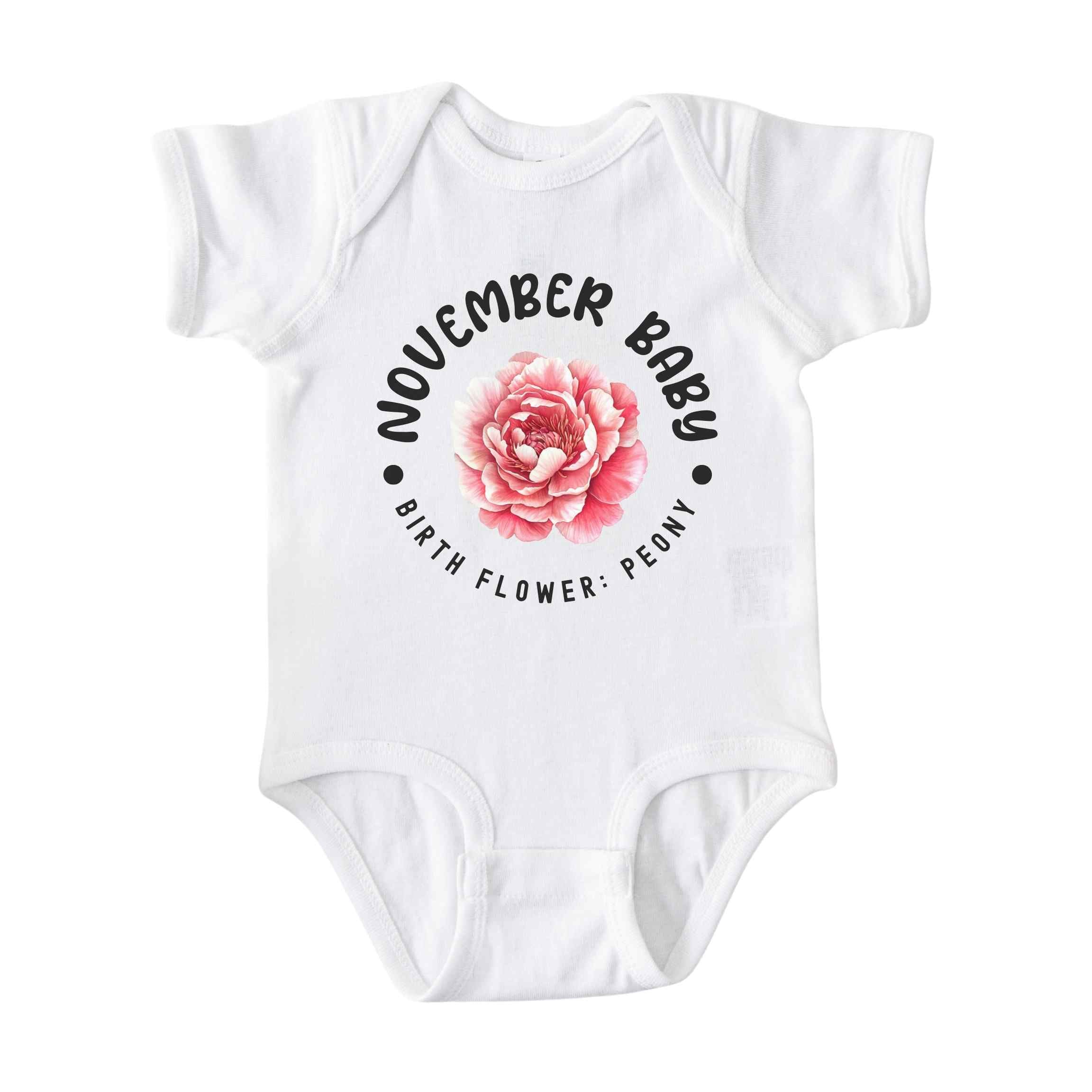 November Baby Alternate Birth Flower Bodysuit