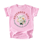 November Girl Birth Flowers (Bouquet) Tee - Kids