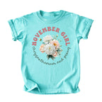 November Girl Birth Flowers (Bouquet) Tee - Kids