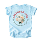 November Girl Birth Flowers (Bouquet) Tee - Kids