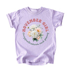 November Girl Birth Flowers (Bouquet) Tee - Kids
